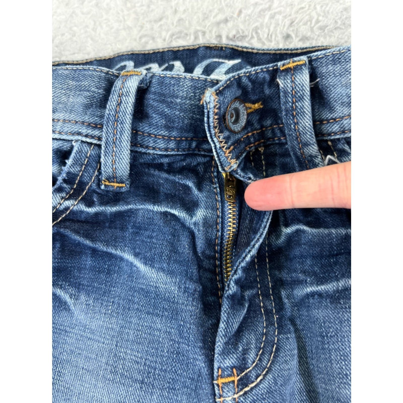 Mavi Vintage Mavi Women’s Bootcut Denim Jeans Size 24 Low Rise Embroidered Cotton Blue Size 42" / US 20 - 5 Thumbnail