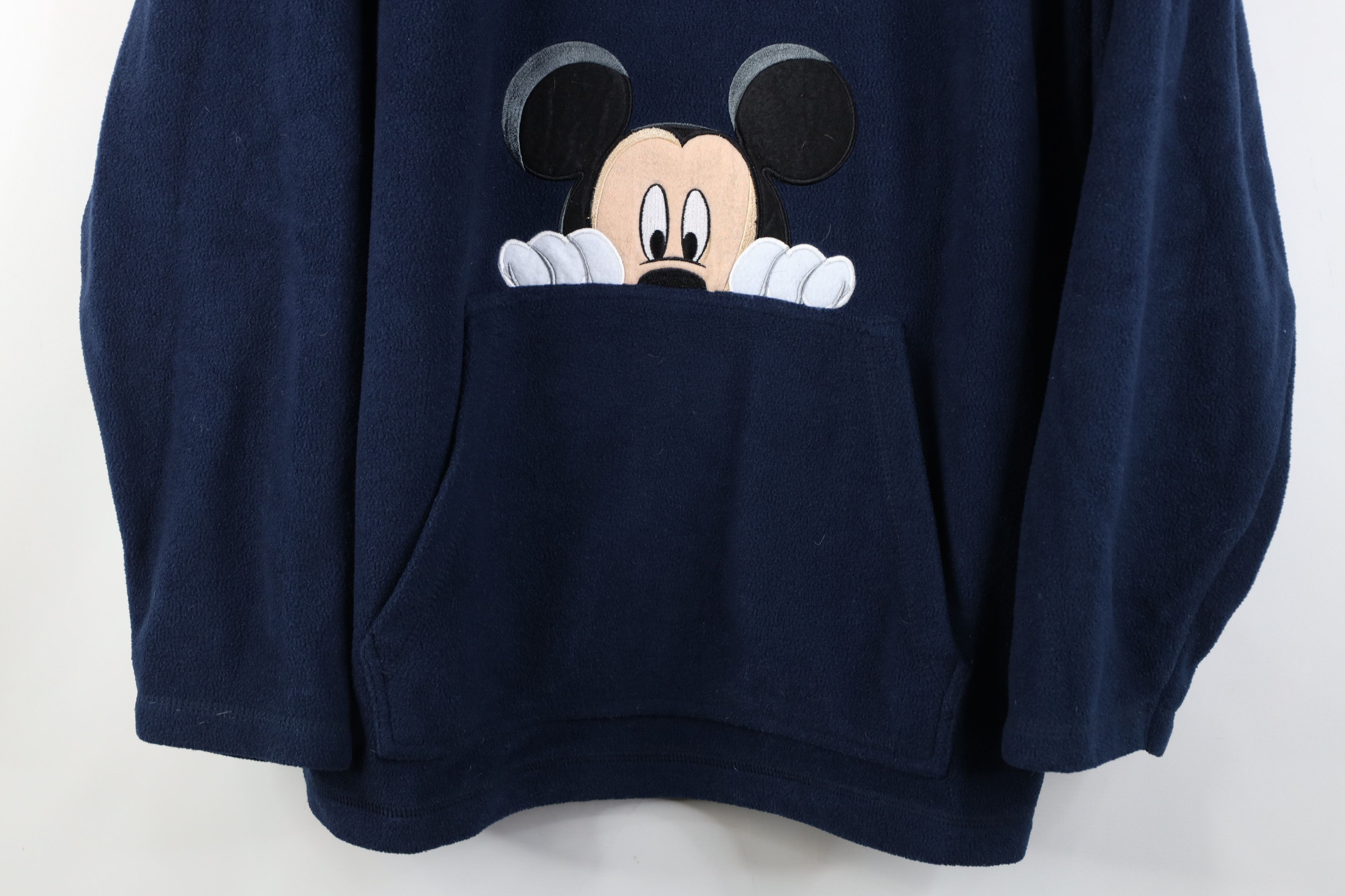 Disney Vintage Disney Mickey Mouse Zip Fleece Hoodie Sweatshirt Size XL / US 12-14 / IT 48-50 - 3 Thumbnail