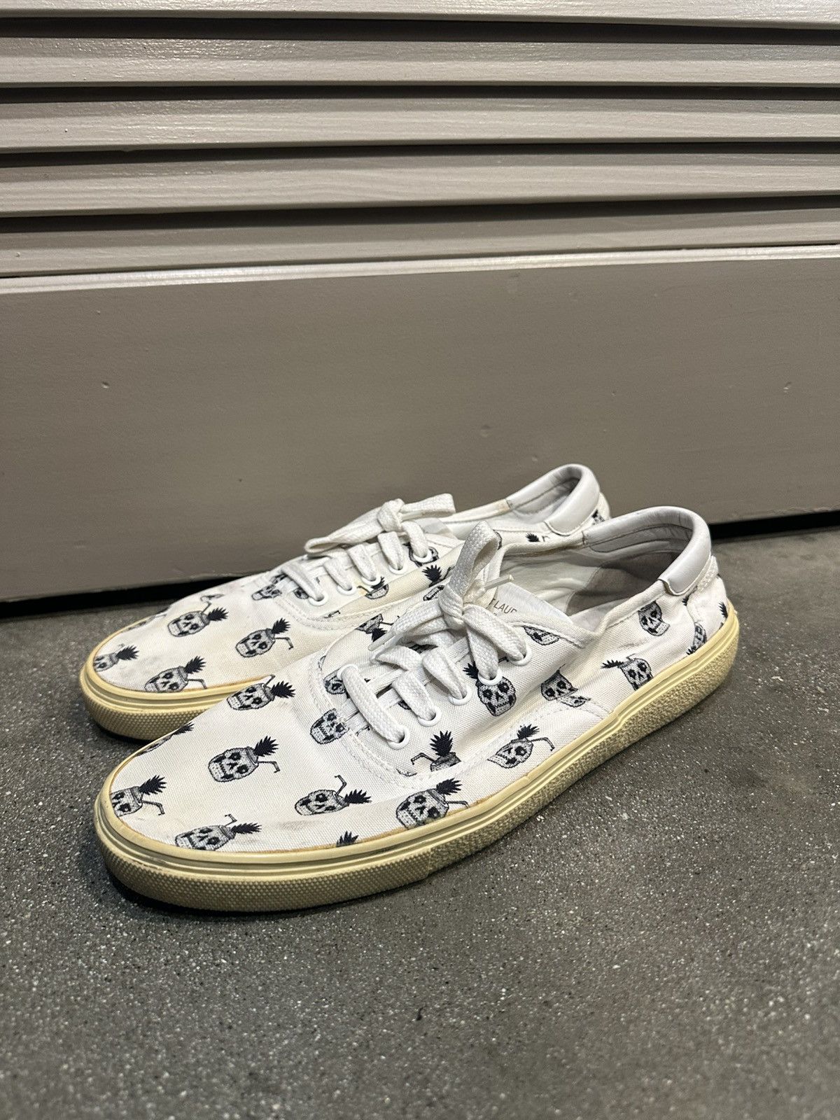 Saint Laurent Paris Pina Skullada Skate Sneakers 46 Size US 13 / EU 46 - 1 Thumbnail