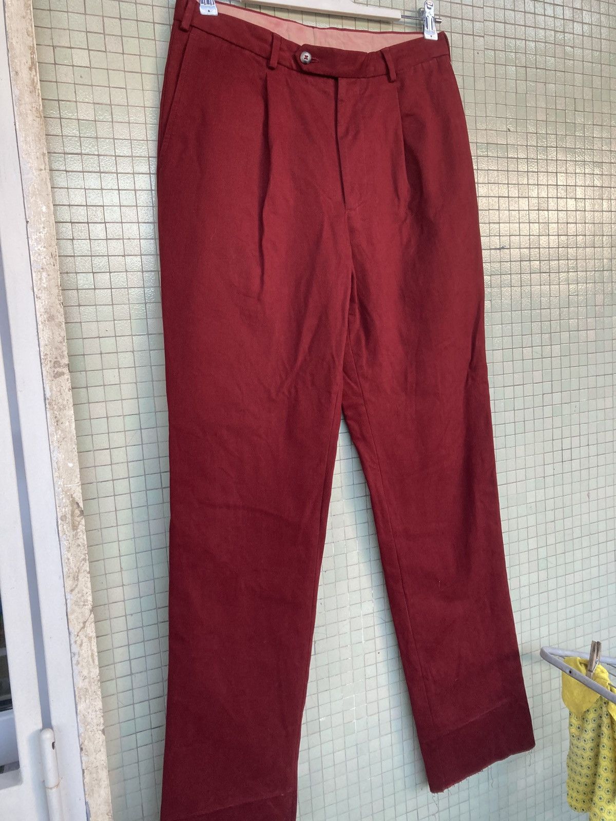 Burberry Burgundy Burberry London chino pants Size US 33 - 2 Thumbnail