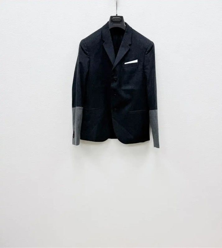 Neil Barrett Neil Barrett Gray Wool Long Sleeve Jacket 0089 Size US M / EU 48-50 / 2 - 1 Thumbnail