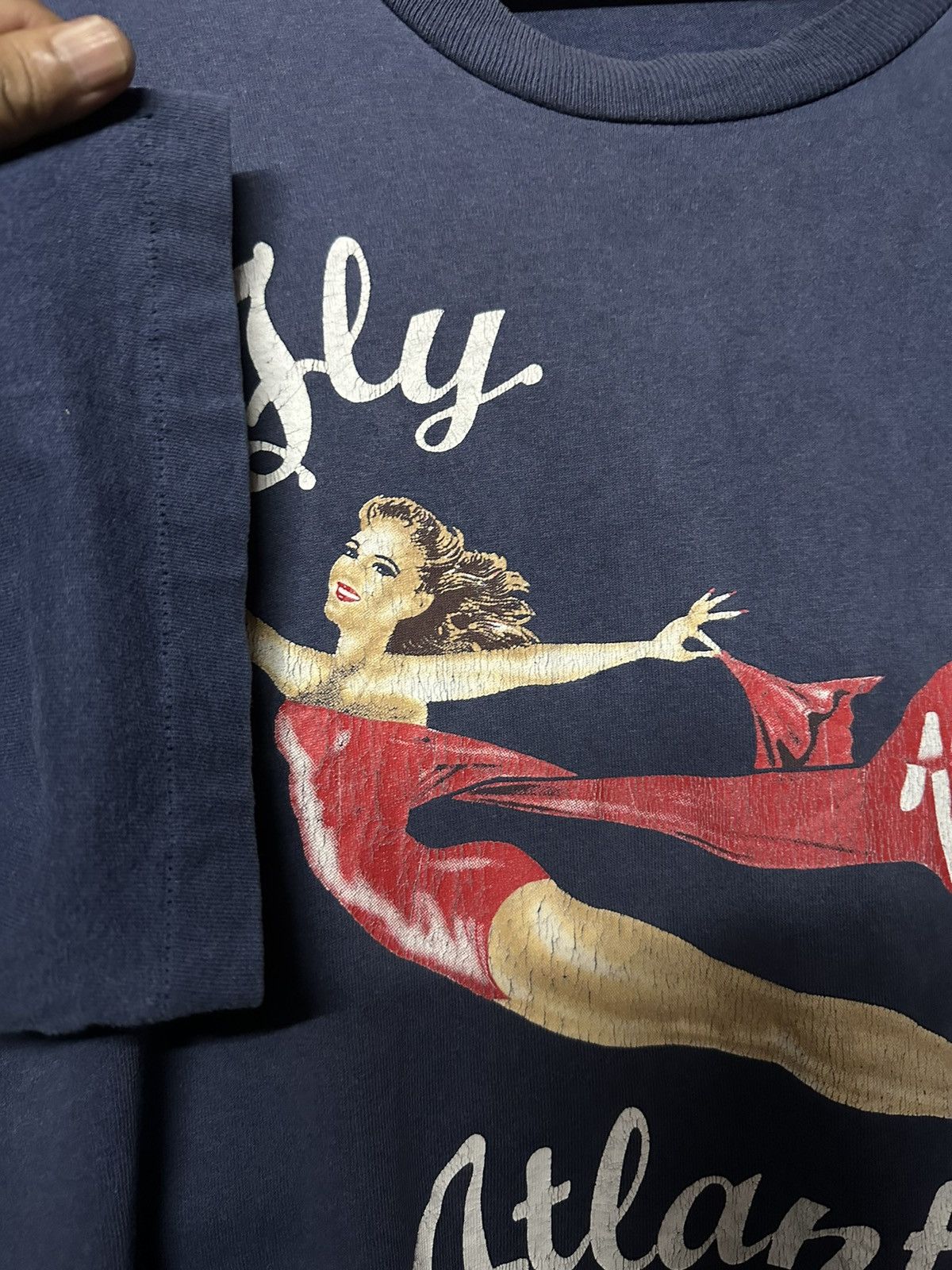 Band Tees × Vintage Vintage 90s Fly Virgin Altantic Record Faded Tee Size US XXL / EU 58 / 5 - 8 Thumbnail