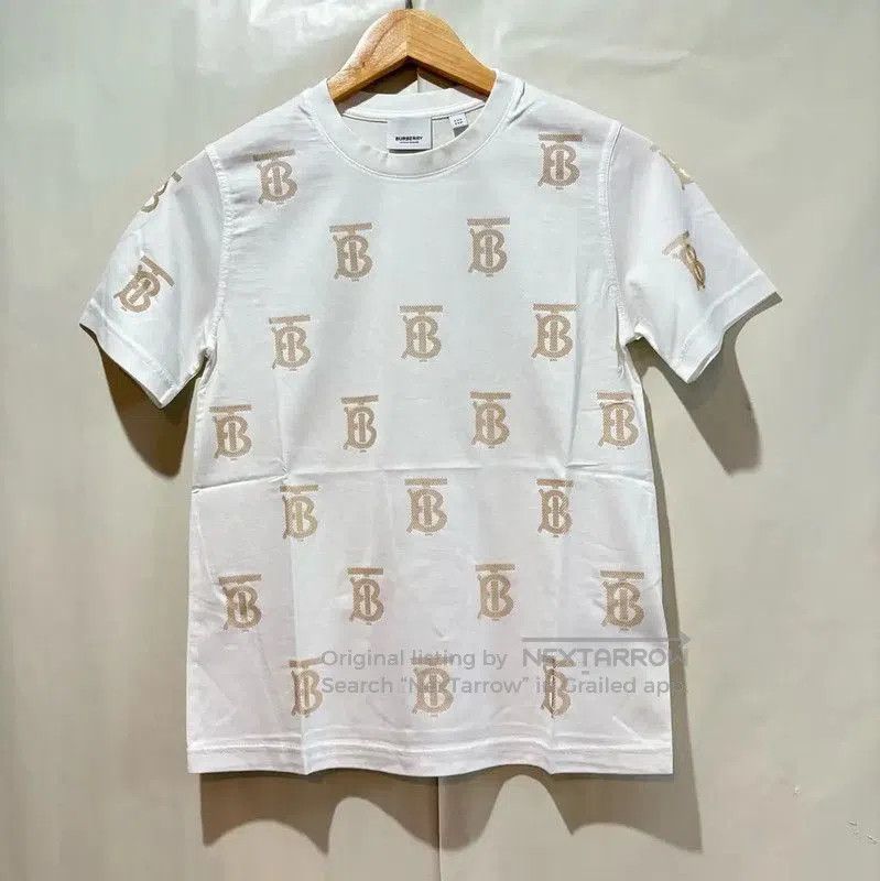 Burberry Burberry White Cotton Short Sleeve T-Shirt. Size XXS / US 00 / IT 34 - 1 Thumbnail