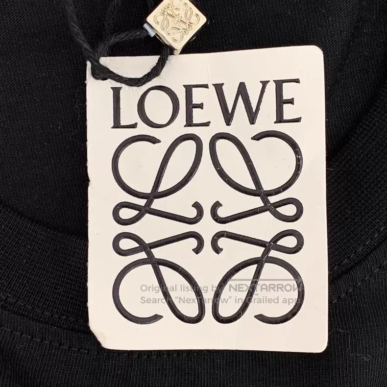 Loewe Loewe Black Logo Letter Embroidered Cotton Crew Neck Short Size M / US 6-8 / IT 42-44 - 8 Thumbnail