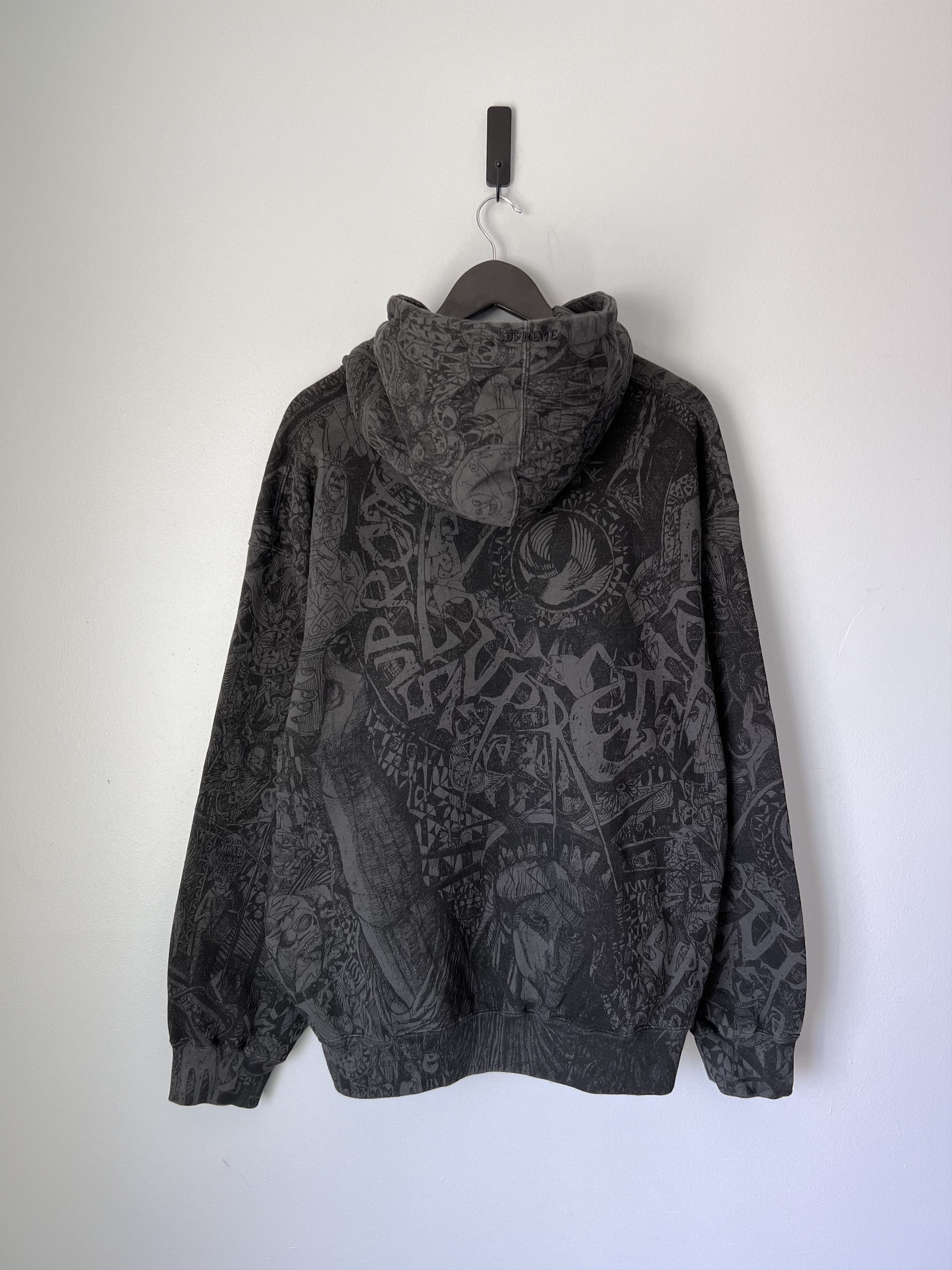 Supreme Supreme Liberty Hooded Sweatshirt in Washed Black Size US XL / EU 56 / 4 - 5 Thumbnail