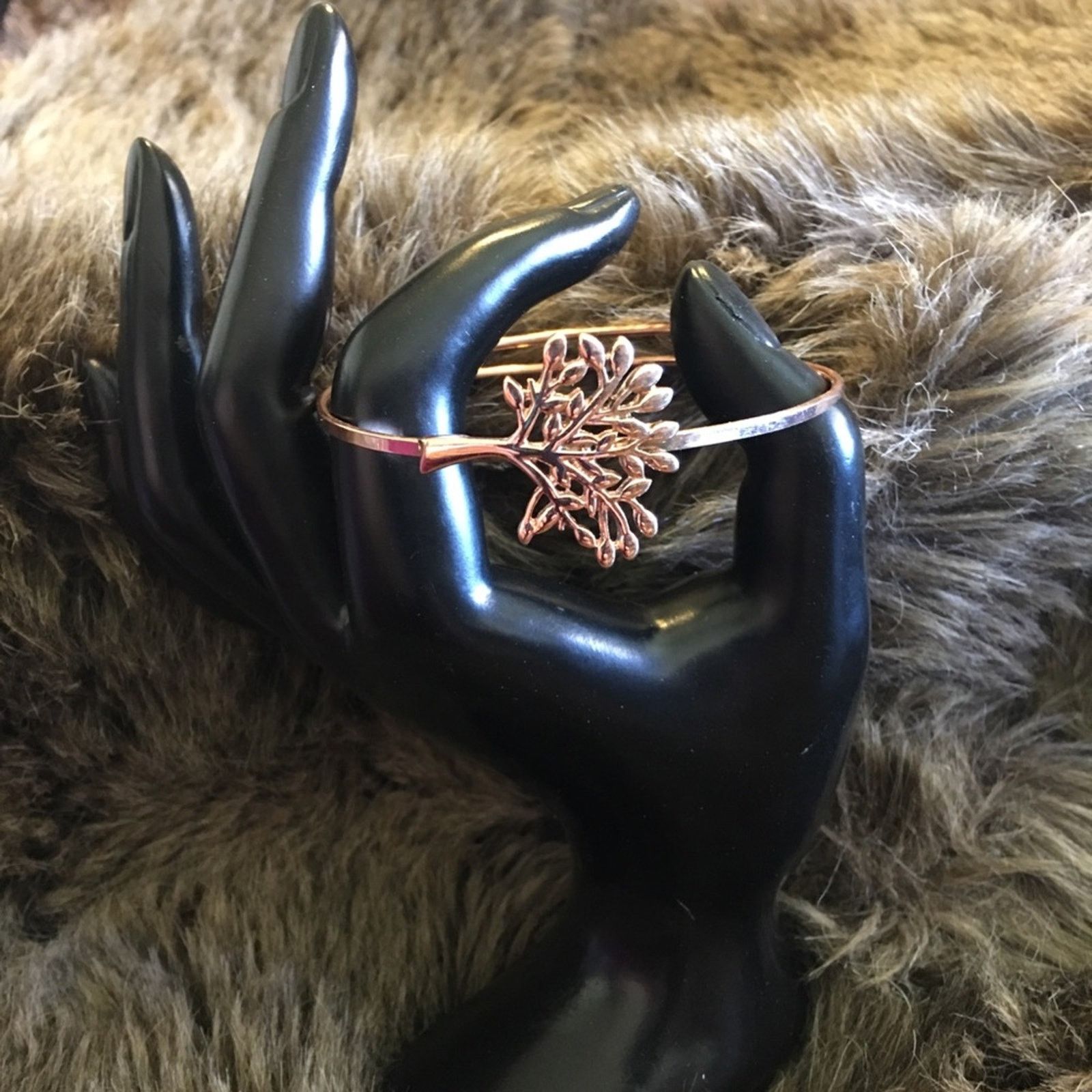 Jewelry Rose gold tone tree of life adjustable bracelet Size ONE SIZE - 2 Thumbnail