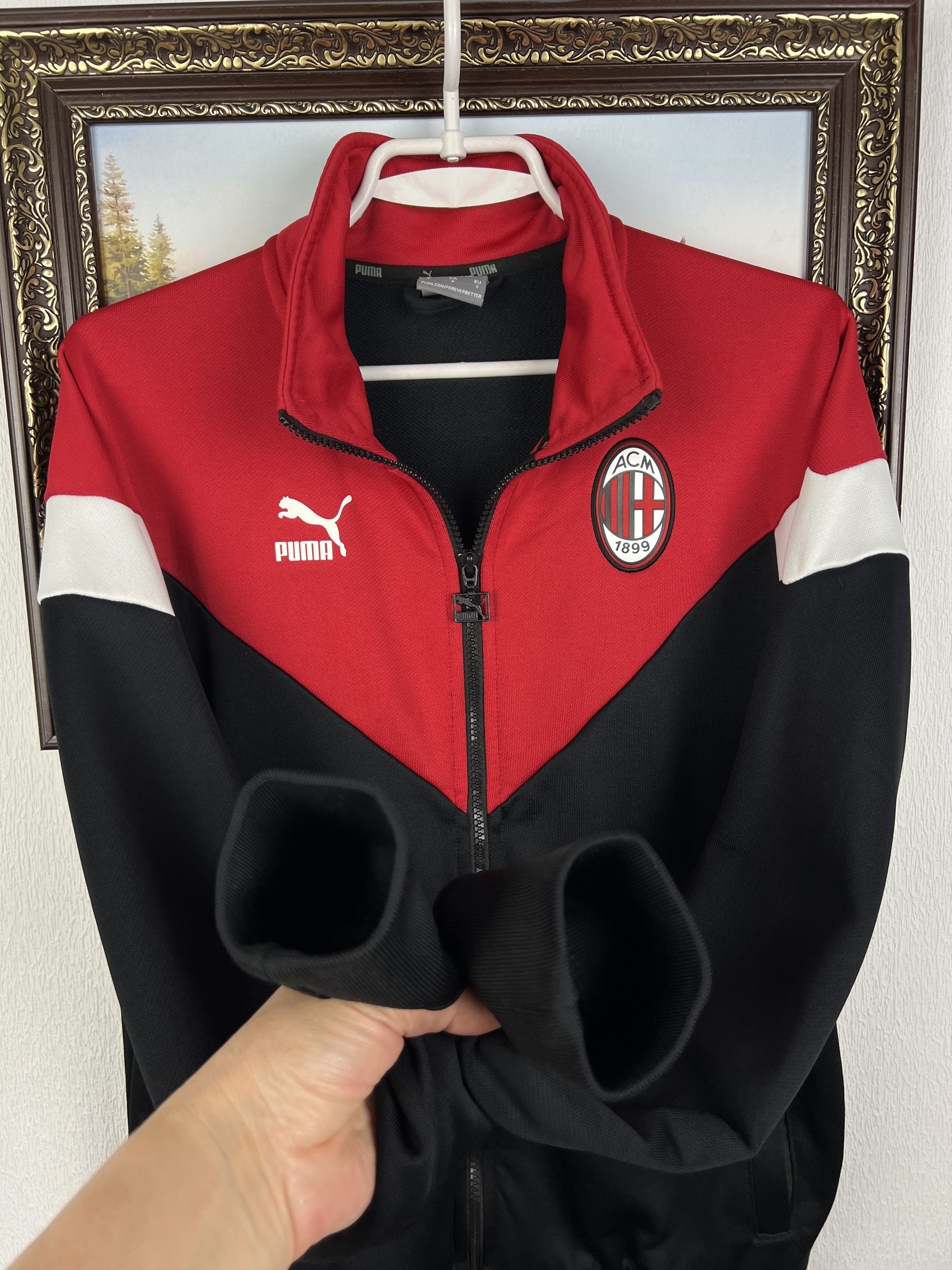 Puma AC Milan Football Suit Soccer Set Jacket Pants Track Top Size US S / EU 44-46 / 1 - 5 Thumbnail