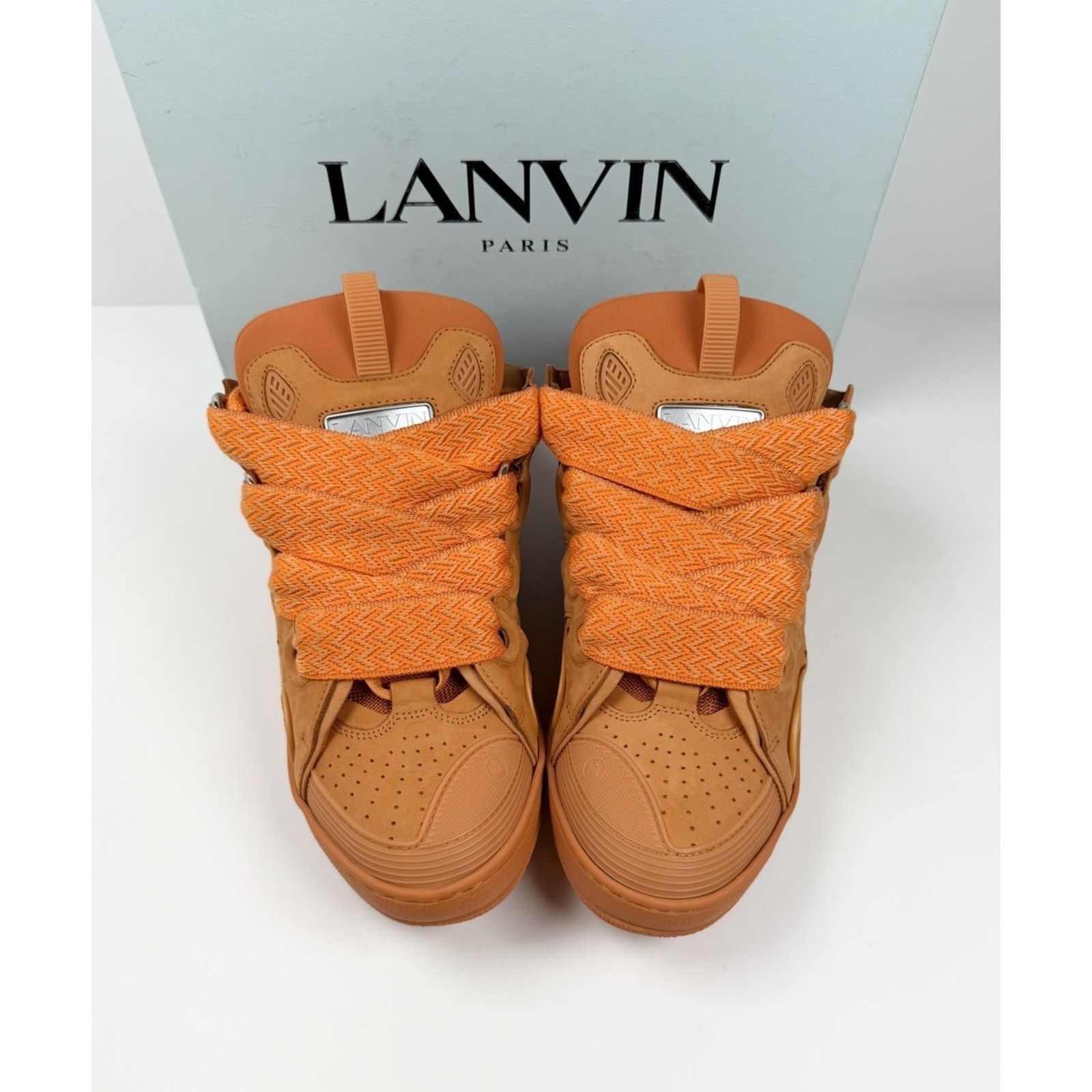Lanvin Size 13- Lanvin Curb Mango Orange Sneakers NEW/RETAIL $1K Size US 13 / EU 46 - 3 Thumbnail