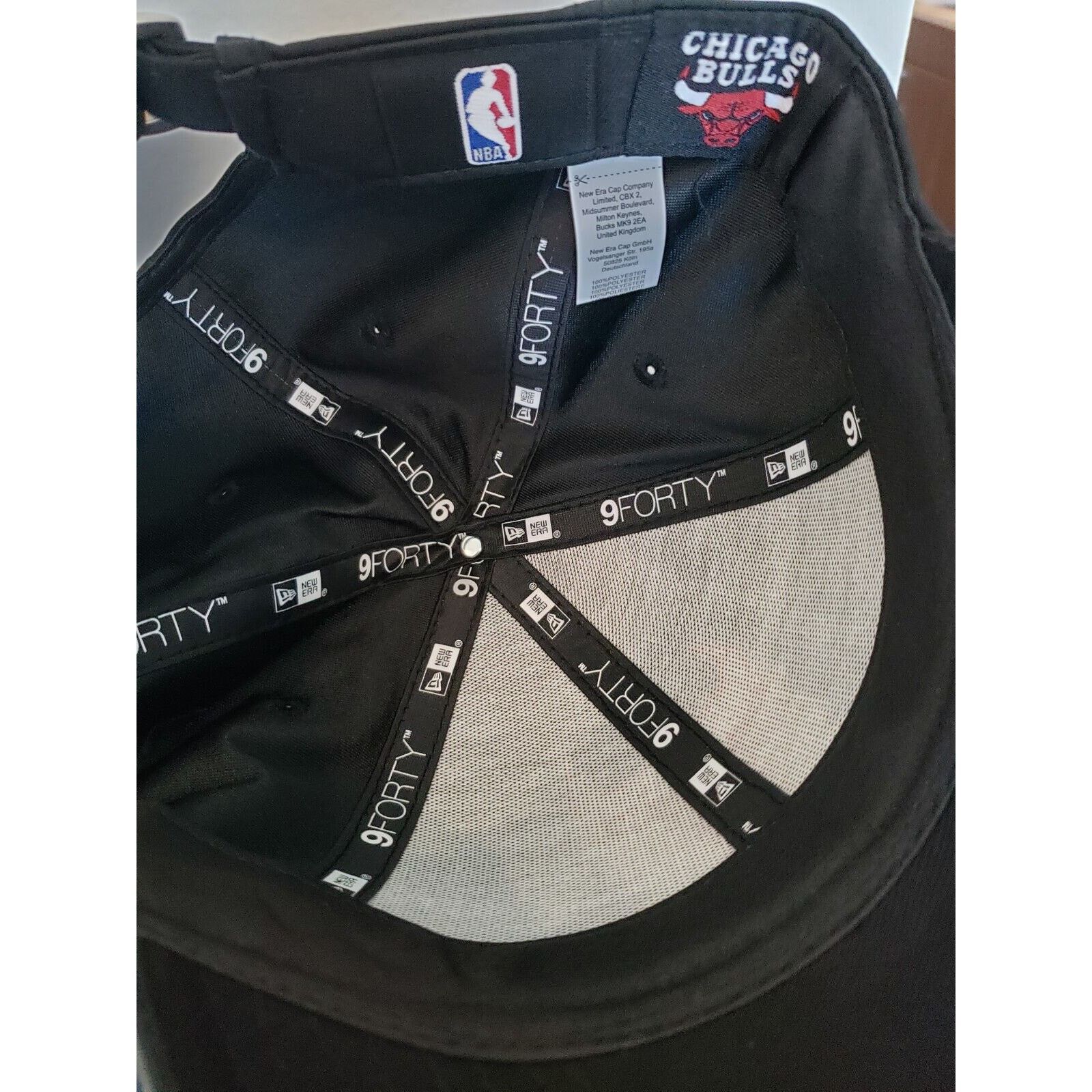 New Era Chicago Bulls Hat Stacked Logo Strapback Black 940 New Era Size ONE SIZE - 5 Thumbnail