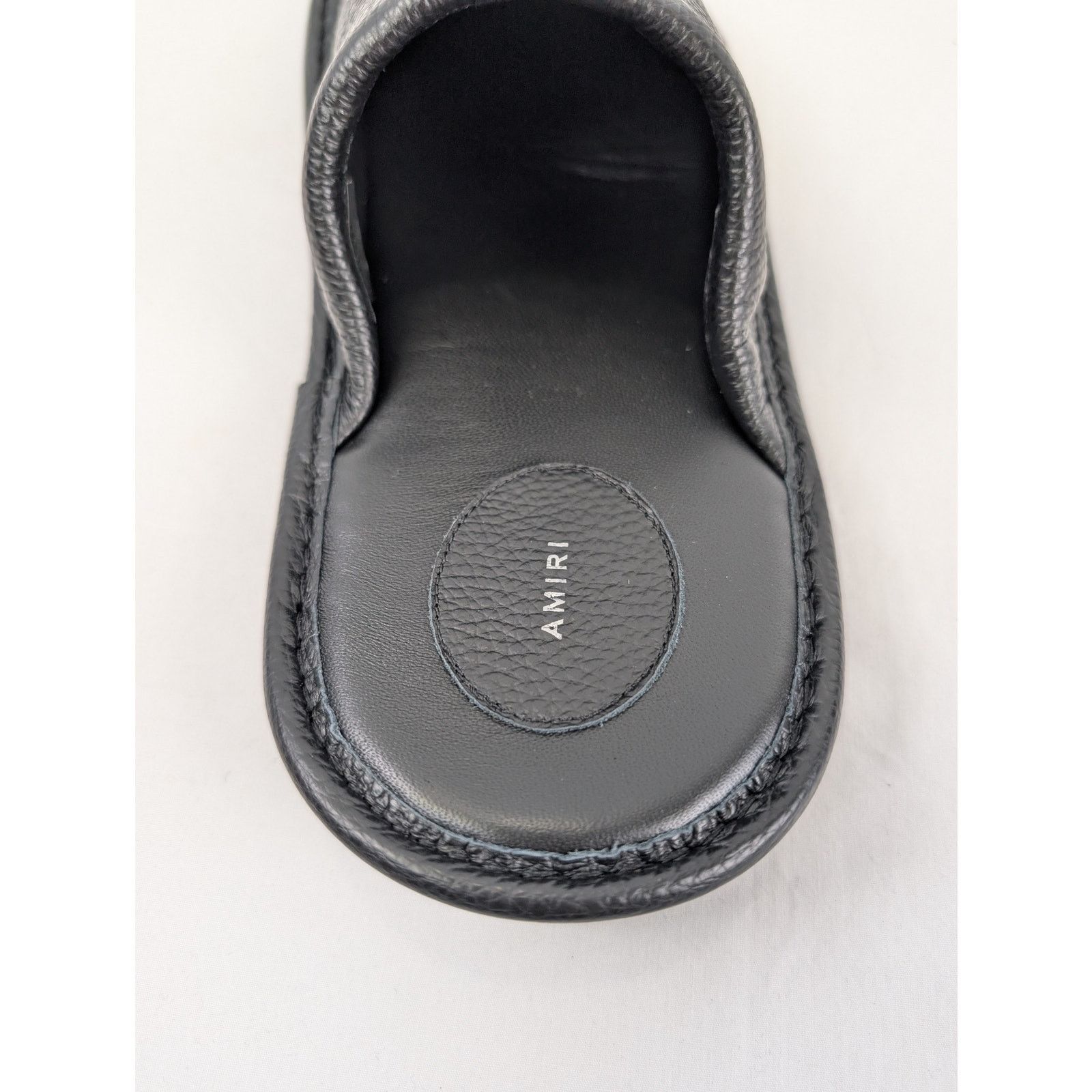 Amiri o1rshd1 Lux Leather Slipper Sandal in Black Size US 11 / EU 44 - 17 Thumbnail