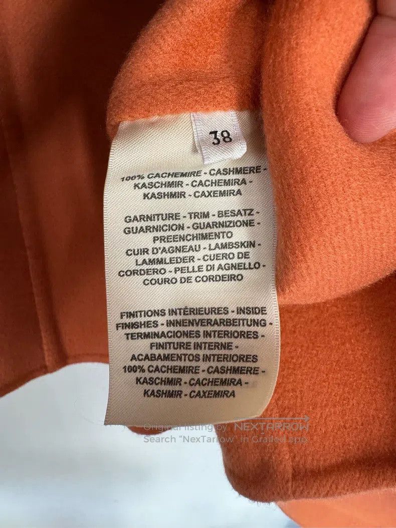 Hermes Hermes Orange cashmere short jacket Size XS / US 0-2 / IT 36-38 - 3 Thumbnail