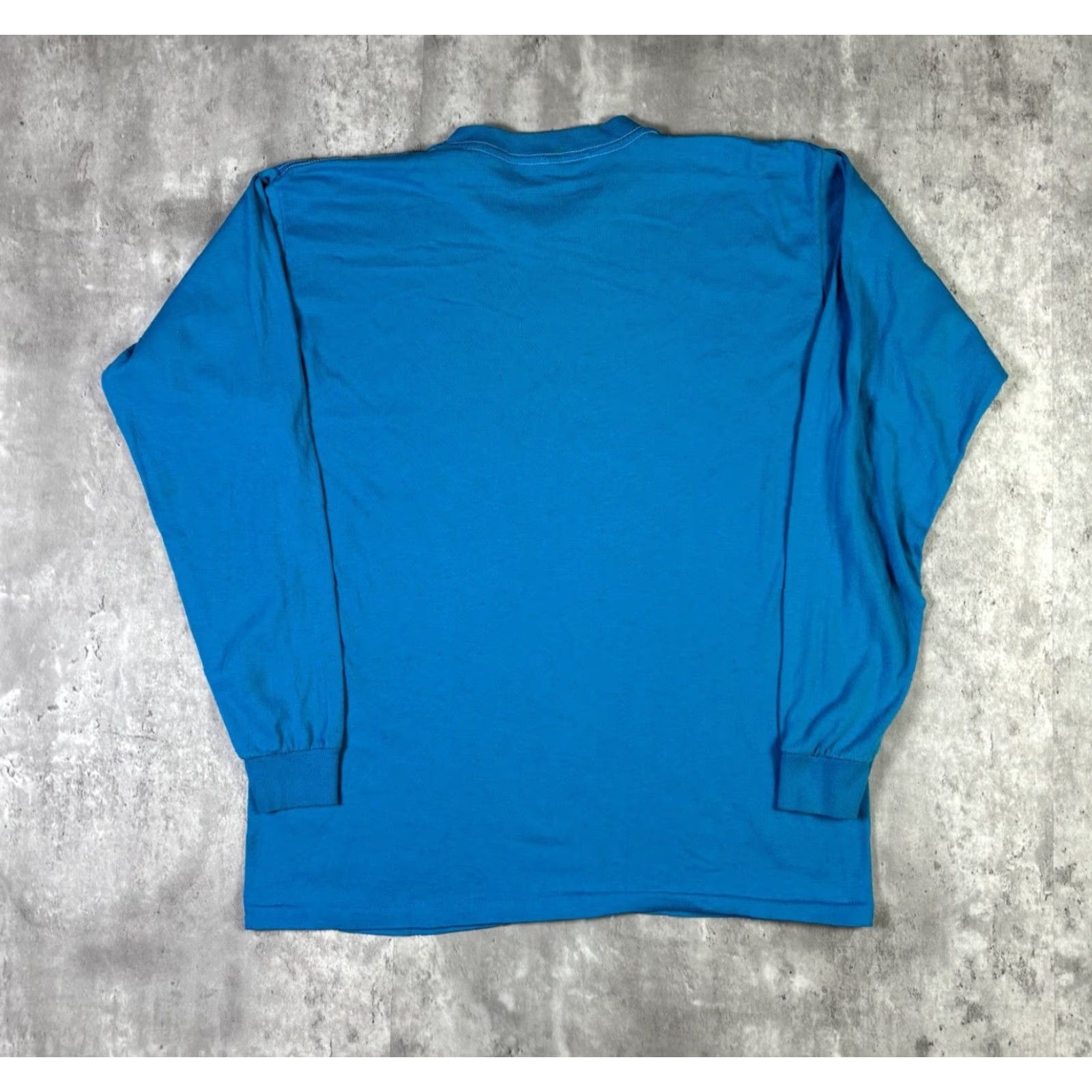Vintage VINTAGE Marathon T Shirt Blue Long Sleeve 80s Graphic Print Crew Neck Adult L Mens Size US L / EU 52-54 / 3 - 2 Thumbnail
