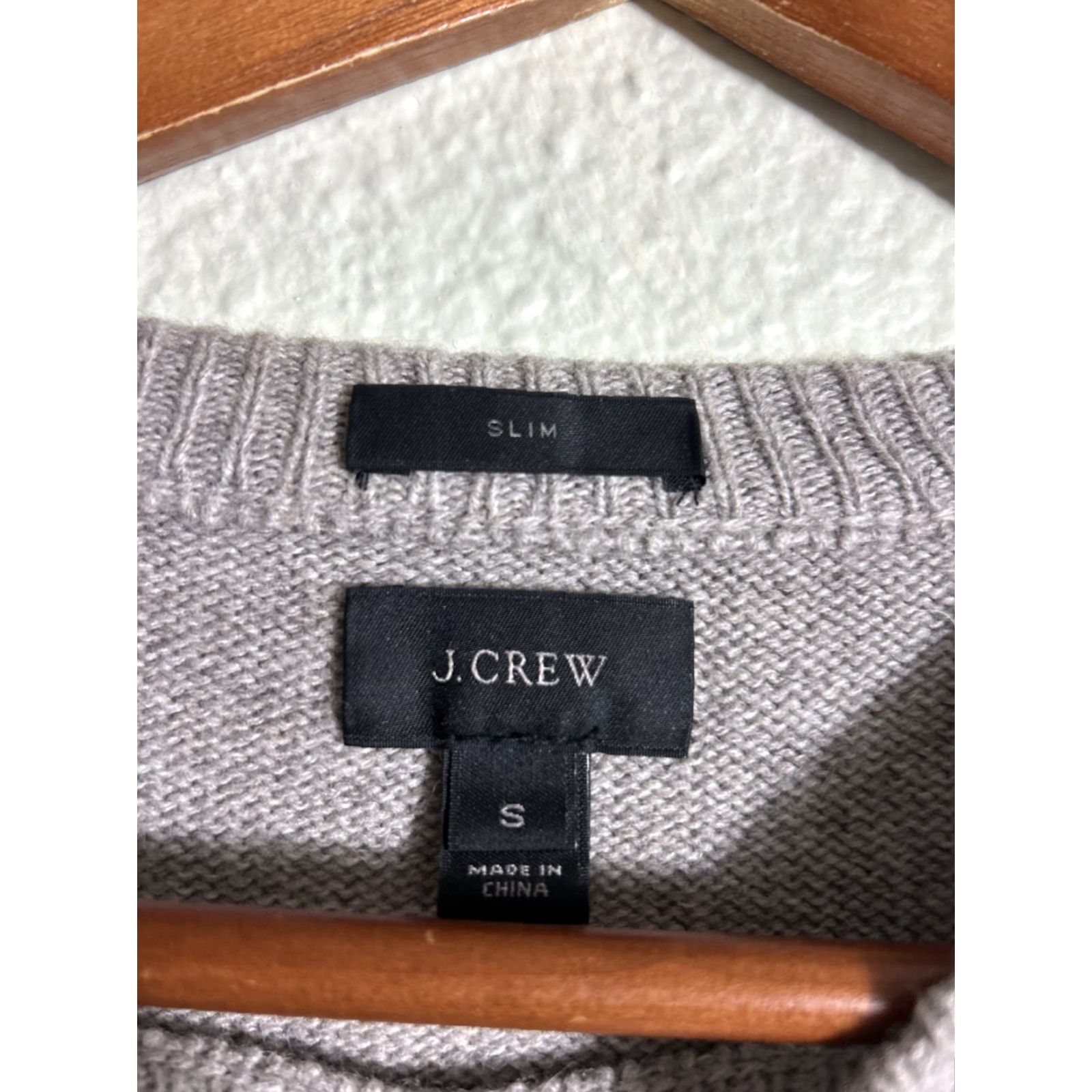 J.Crew J. Crew Slim Merino Wool Blend Crew Neck Sweater Size Small Beige Mens Pullover Crew Neck E0506 Style Slim Knit Size US S / EU 44-46 / 1 - 7 Thumbnail