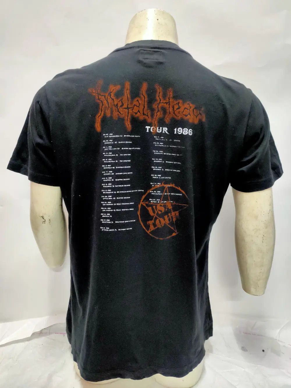 Energie Rare Metalhead USA tour 1986 tee Size US XL / EU 56 / 4 - 4 Thumbnail