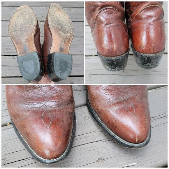 Mason's Vintage 60s Mason Shoes Brown Leather Western Cowboy Motorcy Size US 11 / EU 44 - 6 Thumbnail