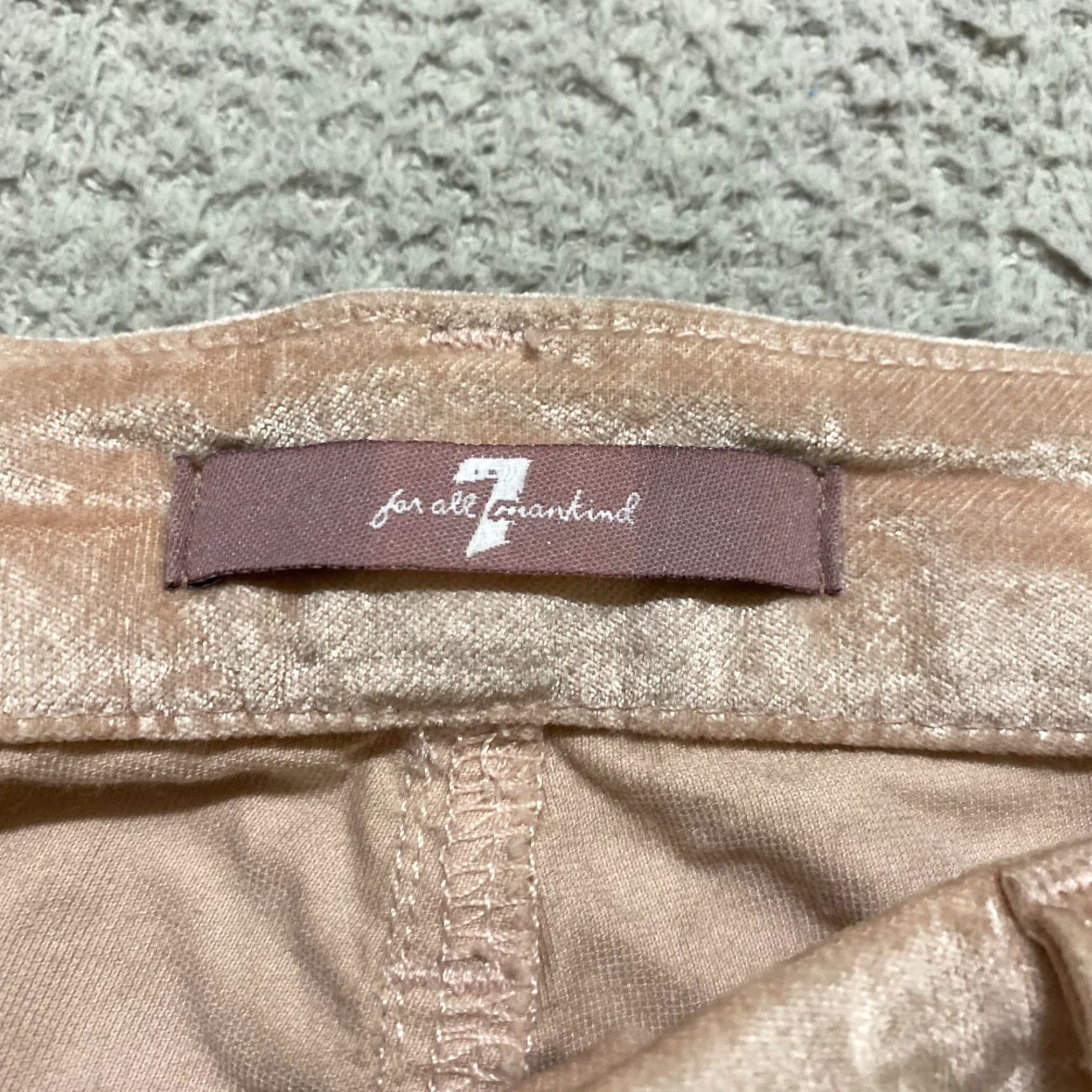 7 For All Mankind 7 For All Mankind Jeans Womens 29 Pink Velvet Mid Rise Skinny 28 In Inseam Size 29" - 3 Thumbnail