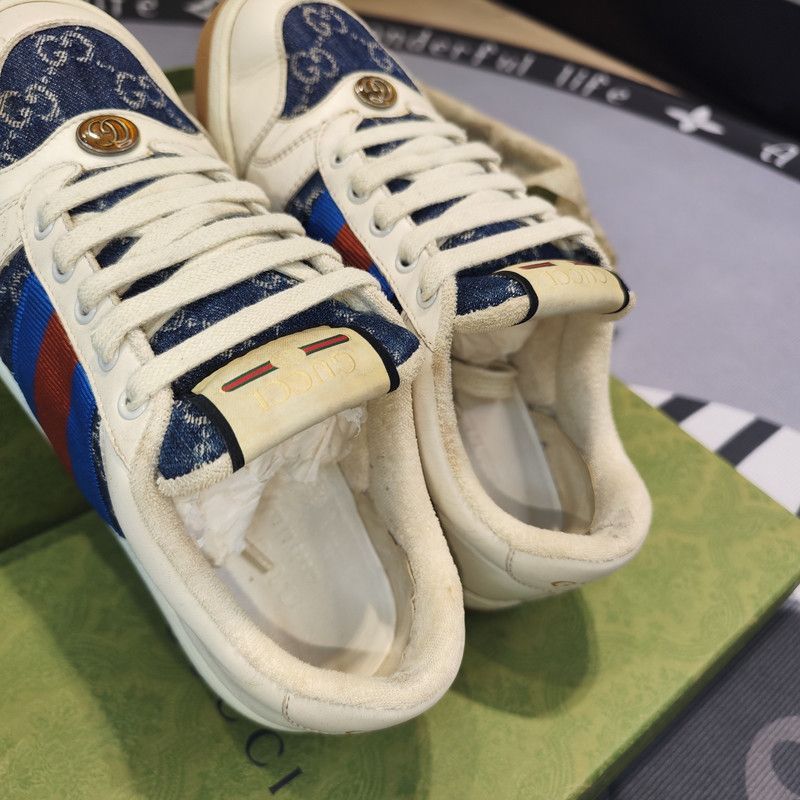 Gucci Gucci Screener Denim Fashion Sneakers for Men - Size US 6.5 / EU 39-40 - 5 Thumbnail