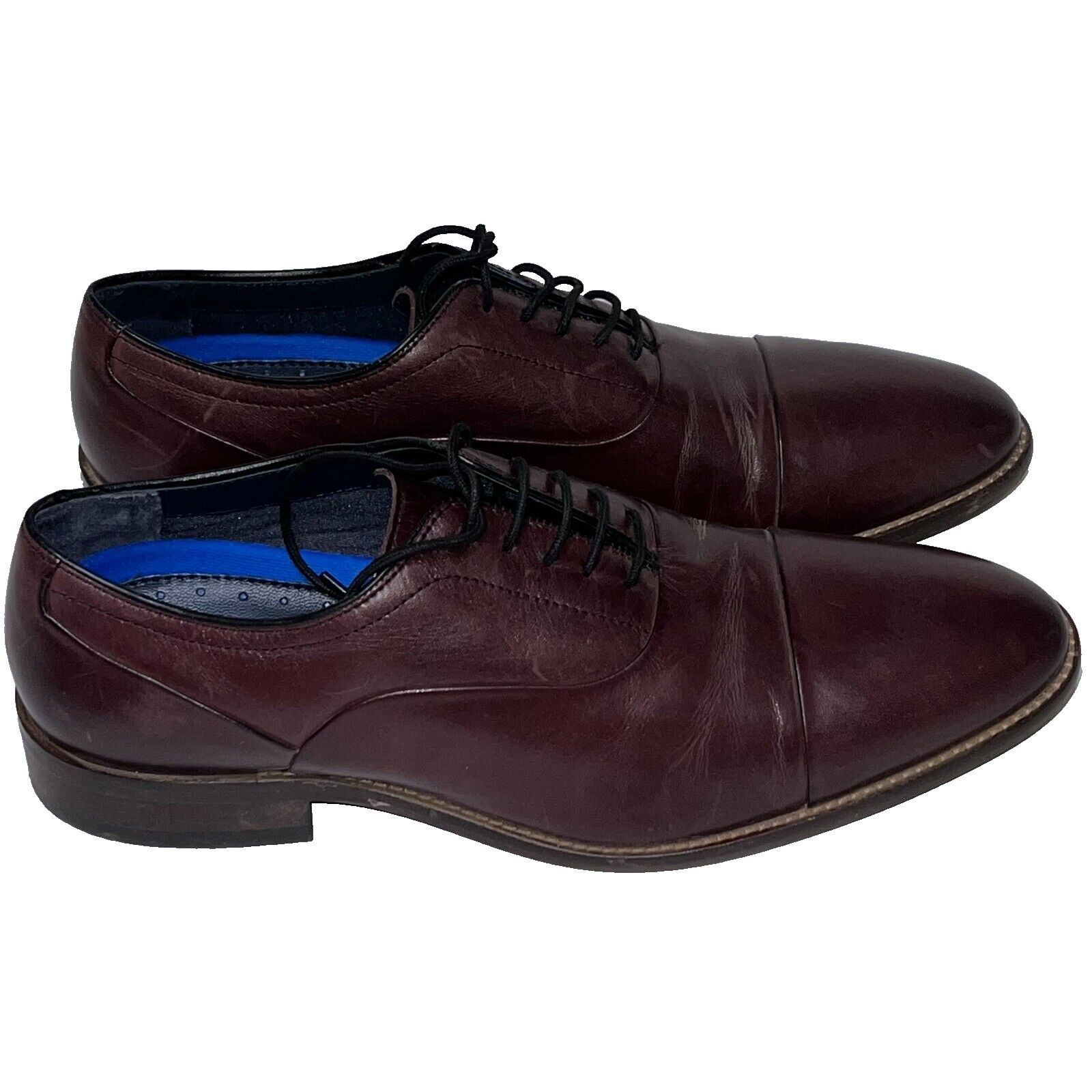 Johnston & Murphy Johnston & Murphy Burgundy Leather Cap Toe Oxfords Size 10M Size US 10 / EU 43 - 2 Thumbnail