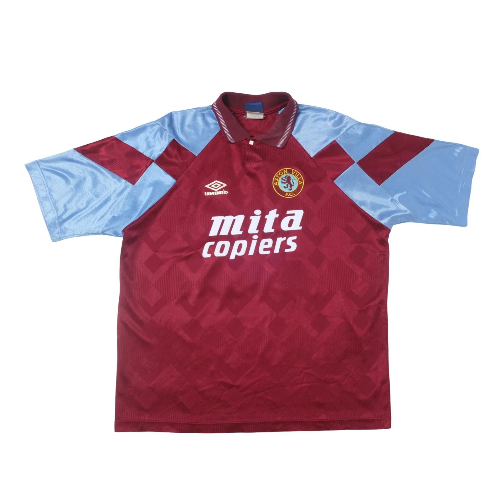 Umbro 1990/92 Aston Villa Home Shirt Umbro Template (XL) Size US XL / EU 56 / 4 - 1 Thumbnail