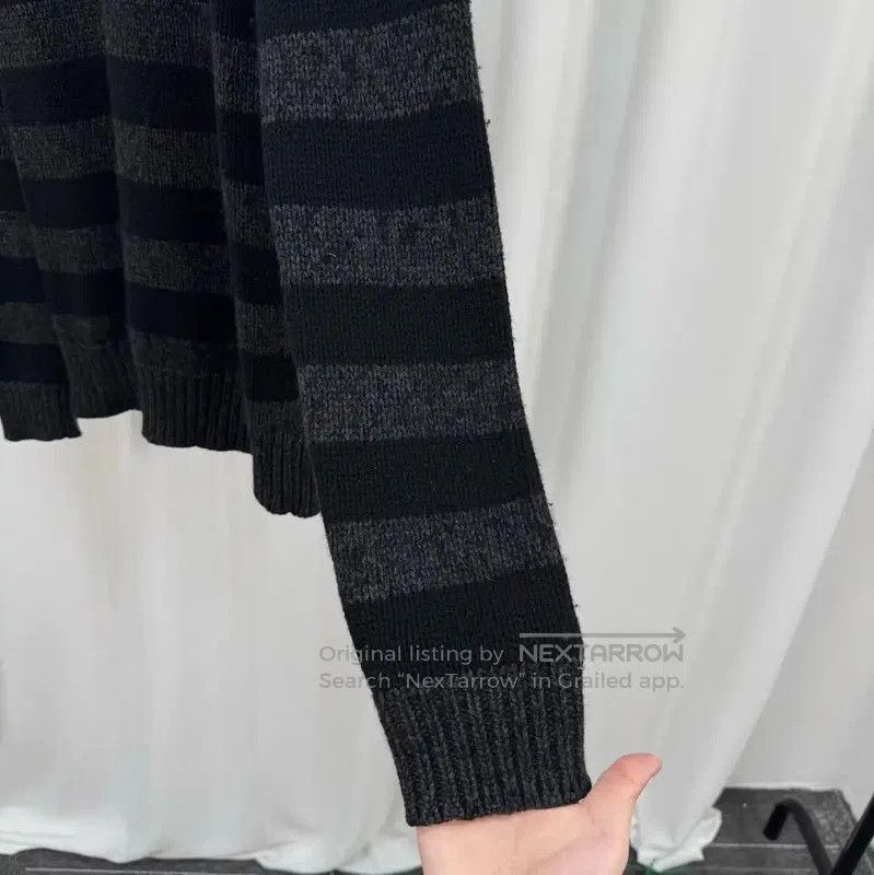 Burberry Burberry Men's Black-Grey Striped Knit Sweater. Size US S / EU 44-46 / 1 - 4 Thumbnail