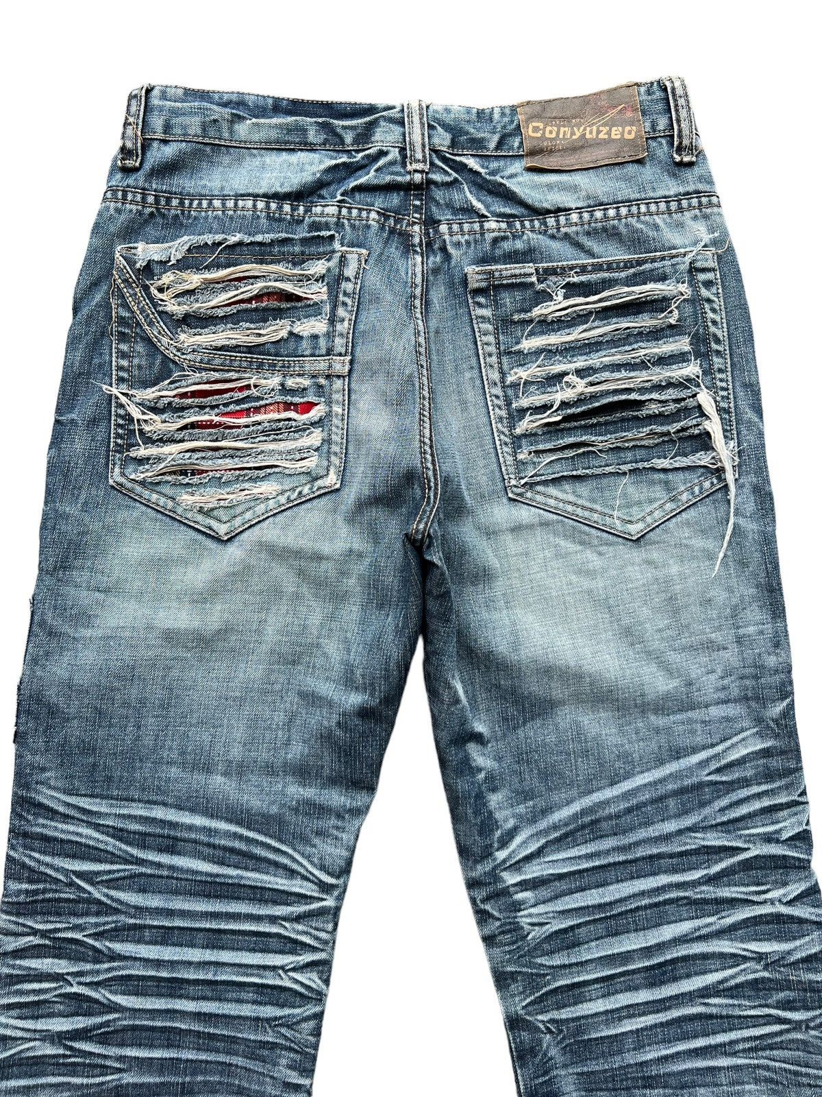 Other Conguzo Bondage Patchwork Distressed Baggy Denim Jeans 31x33 Size US 31 - 5 Thumbnail