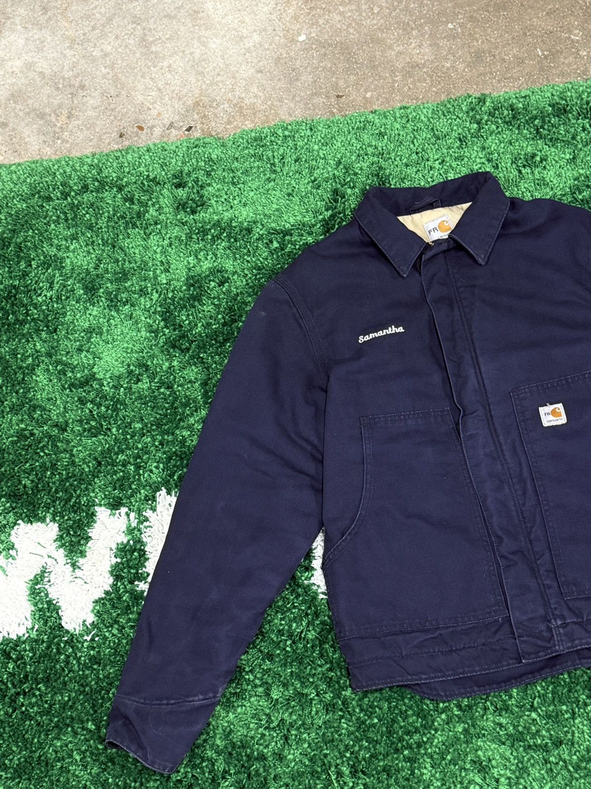 Carhartt Vintage Carhartt Navy Heavy Work Jacket Medium Detroit Size M / US 6-8 / IT 42-44 - 1 Thumbnail