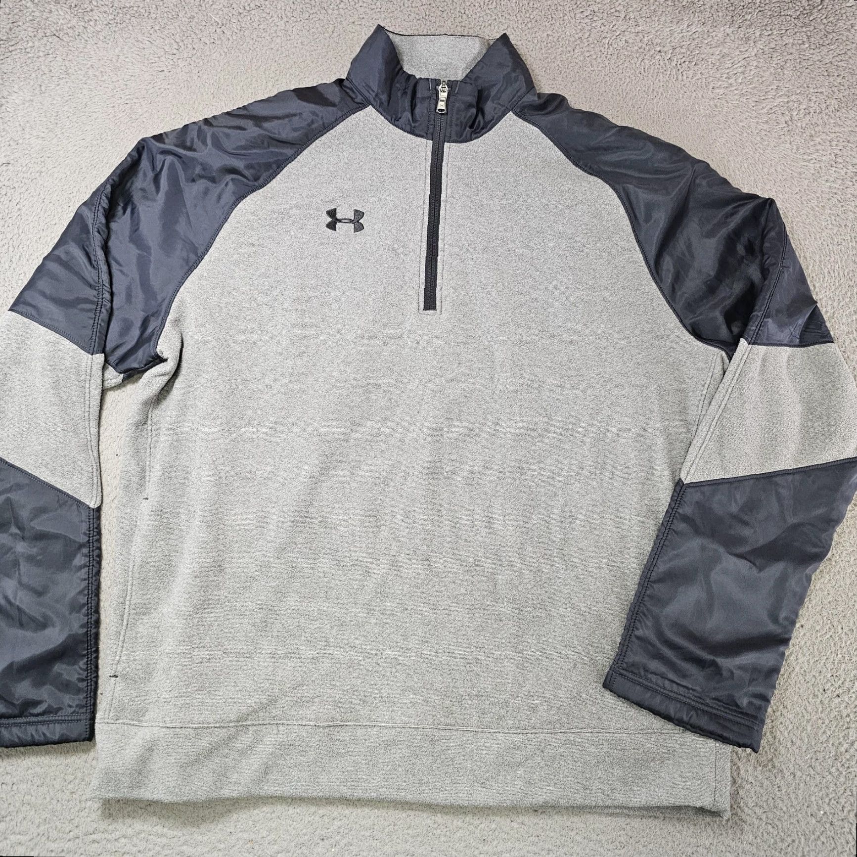 Under Armour Under Armour Sweatshirt Mens Large Gray Quarter Zip Fleece Pullover Loose Fit Size US L / EU 52-54 / 3 - 2 Thumbnail