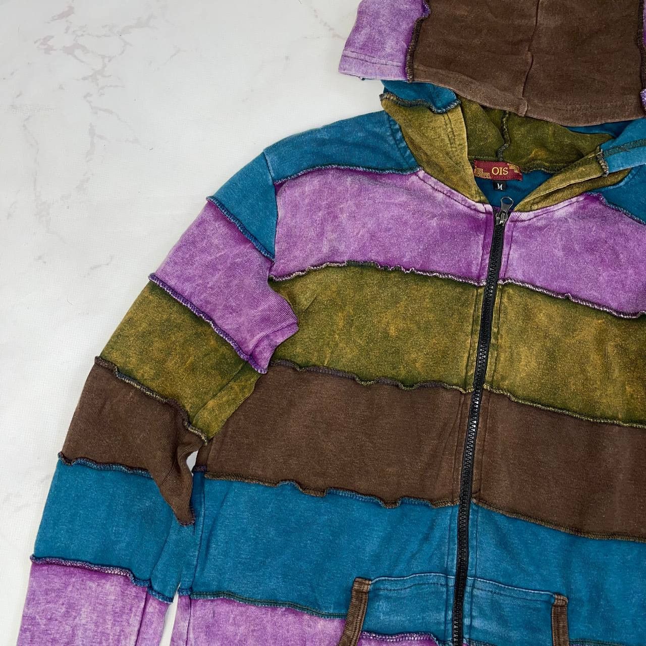 Japanese Brand Japanesse Brand patchwork Archival Y2K Hoodi Avant-Garde Size US M / EU 48-50 / 2 - 6 Thumbnail