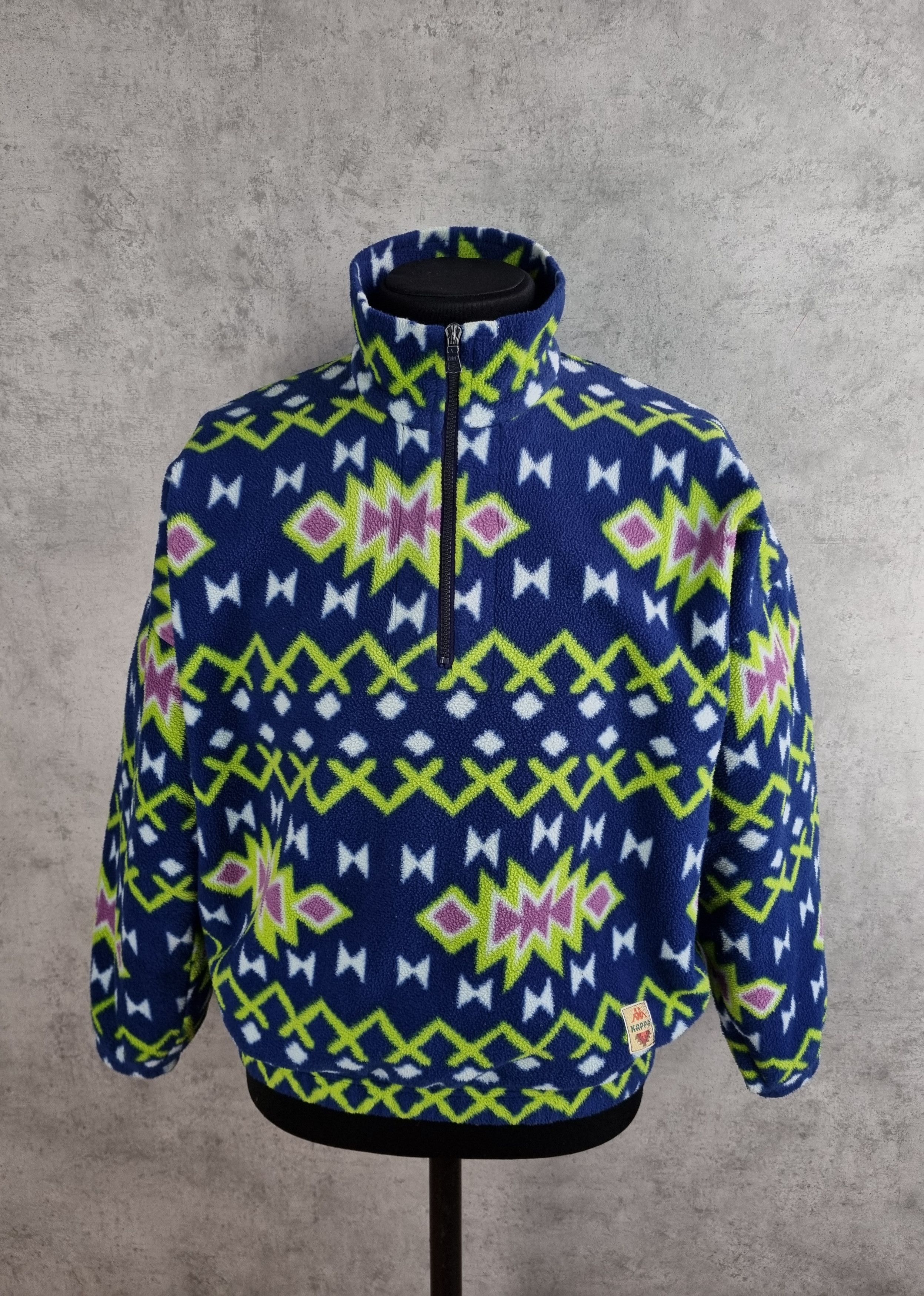 Kappa × Vintage 80s Rare Navajo Design Kappa Fleece Pullover Size US L / EU 52-54 / 3 - 5 Thumbnail
