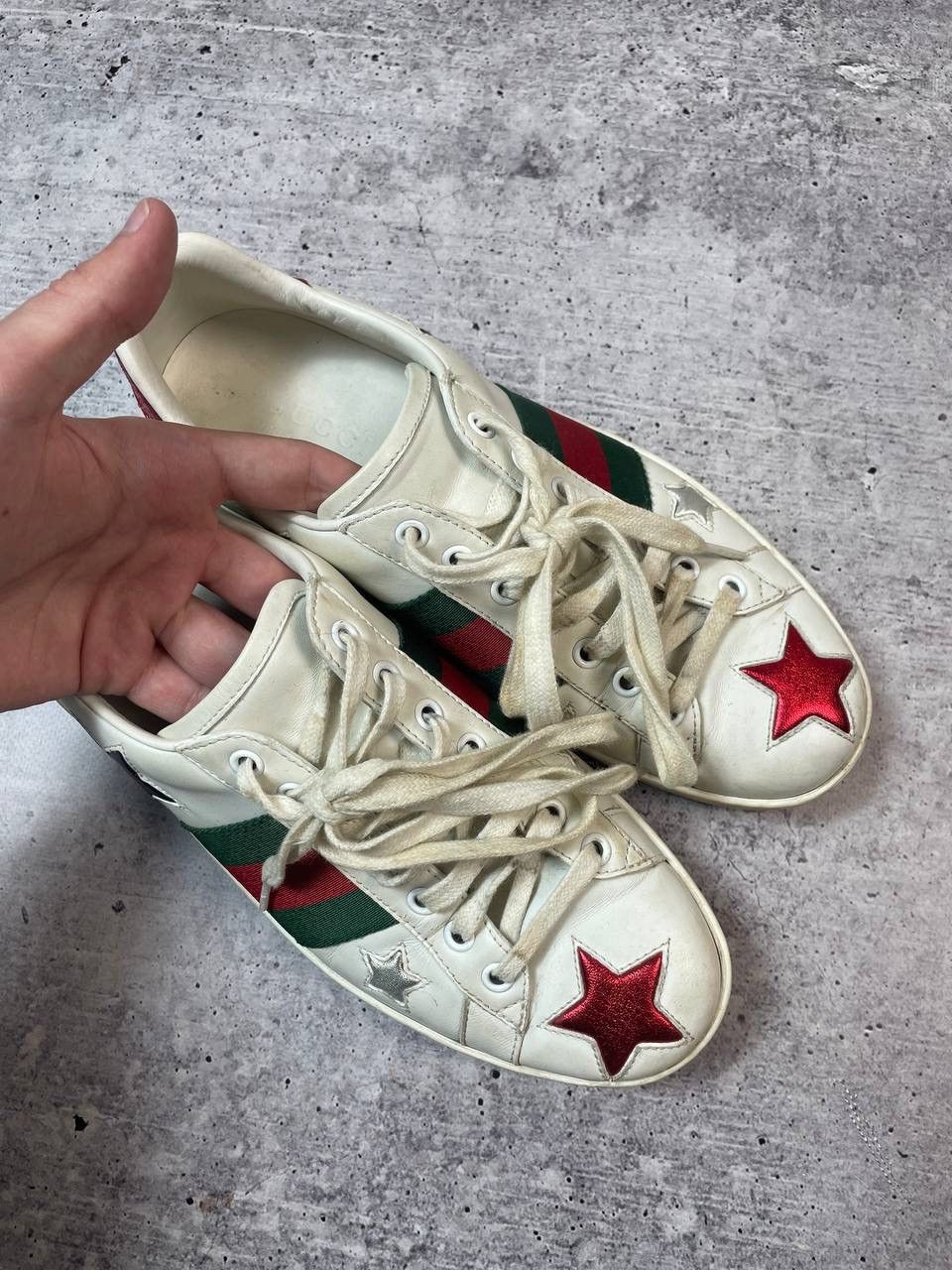 Gucci Gucci Ace Stars Low Top Sneakers Shoes Y2K Size US 7 / IT 37 - 3 Thumbnail