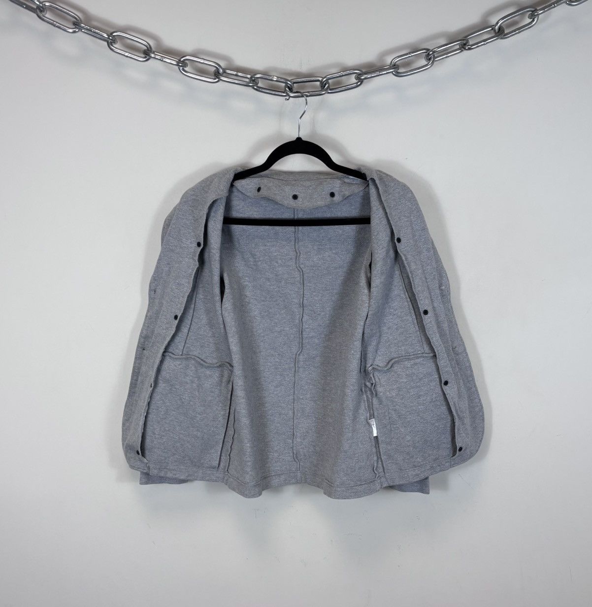 Japanese Brand Japanese Brand Men’s Minimalist Grey Cotton Blazer Jacket Size US S / EU 44-46 / 1 - 2 Thumbnail
