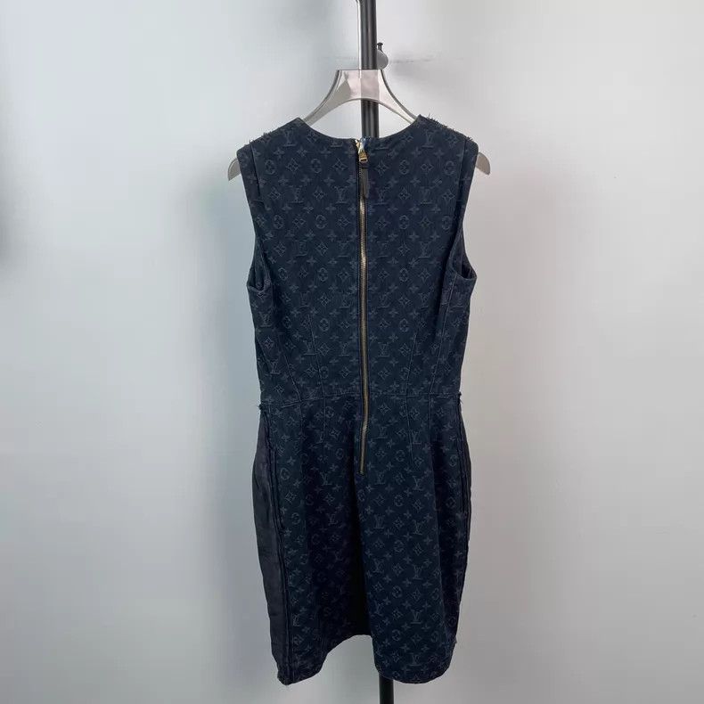 Louis Vuitton Louis Vuitton Blue patchwork full print denim dress Size XXS / US 00 / IT 34 - 2 Thumbnail