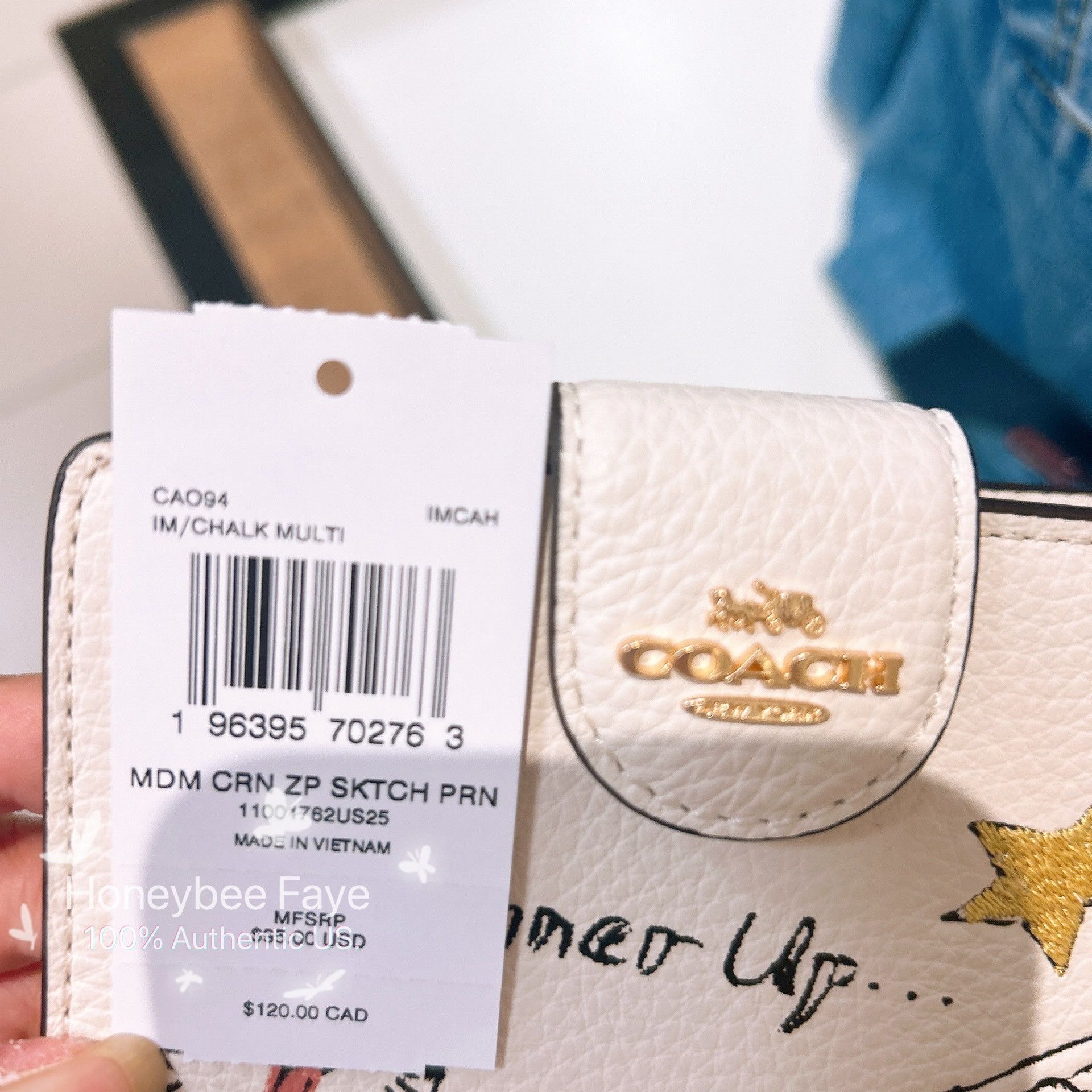 Coach Medium Corner Zip Wallet With Sketch Print CAO94 Size ONE SIZE - 5 Thumbnail