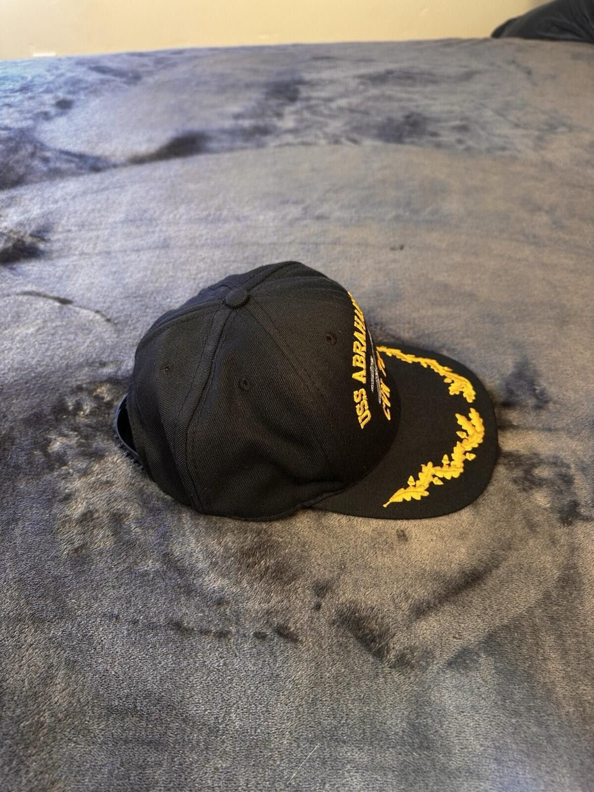 Other VTG USS Abraham Lincoln CVN-72 Navy/Gold Snapback Hat Size ONE SIZE - 3 Thumbnail
