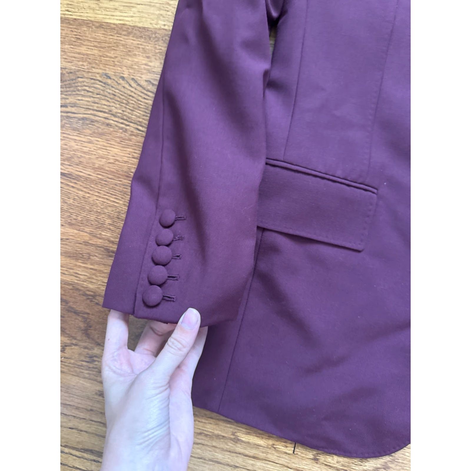 MooRER FRERE MENS SAGE MOORE SOLID WOOL SILK SUIT 2 PIECE SIZE 40 US 50IT Cherry Wool Lining Pre-owned Mens Size 40R - 5 Thumbnail