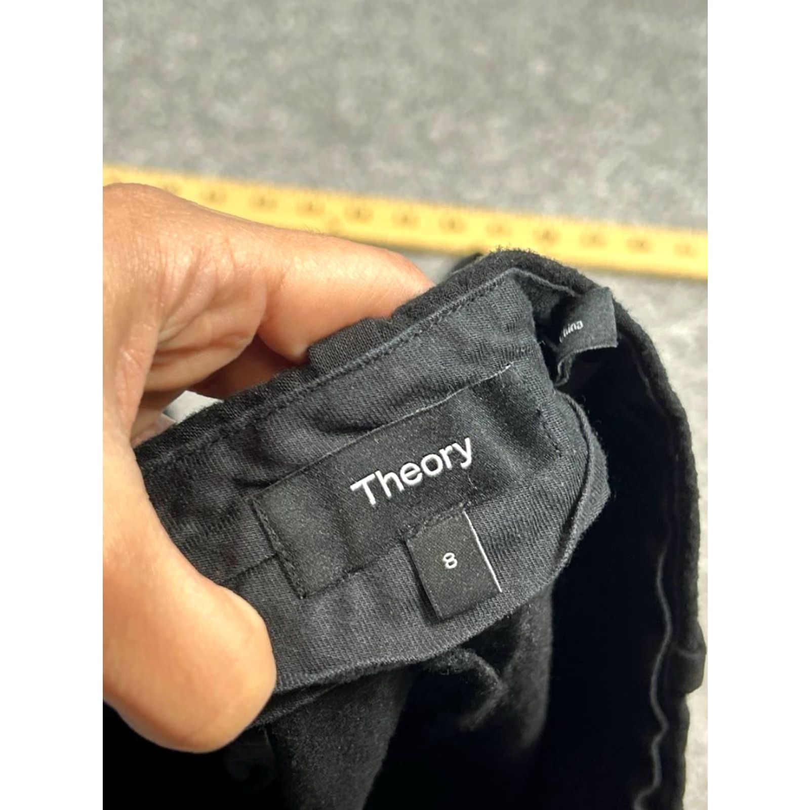 Theory Theory Treeca Dress Pants Womens 8 Black Crop Slim Fit Mid Rise Oxford Formal Size 30" / US 8 / IT 44 - 3 Thumbnail