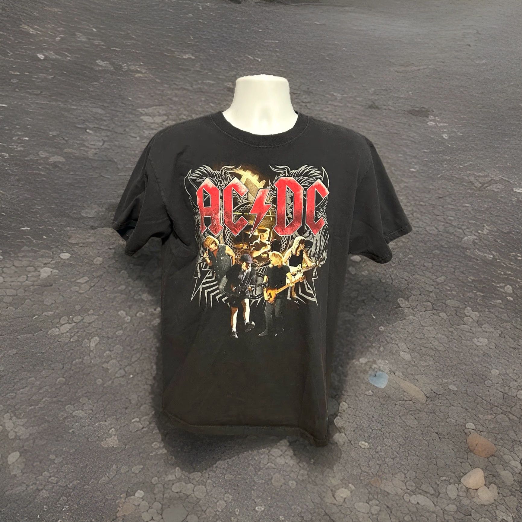 Anvil AC/DC Black Ice 2009 Tour Shirt Men Large Black Short Sleeve Crew Neck Double Sided Anvil Shirt Size US L / EU 52-54 / 3 - 5 Thumbnail