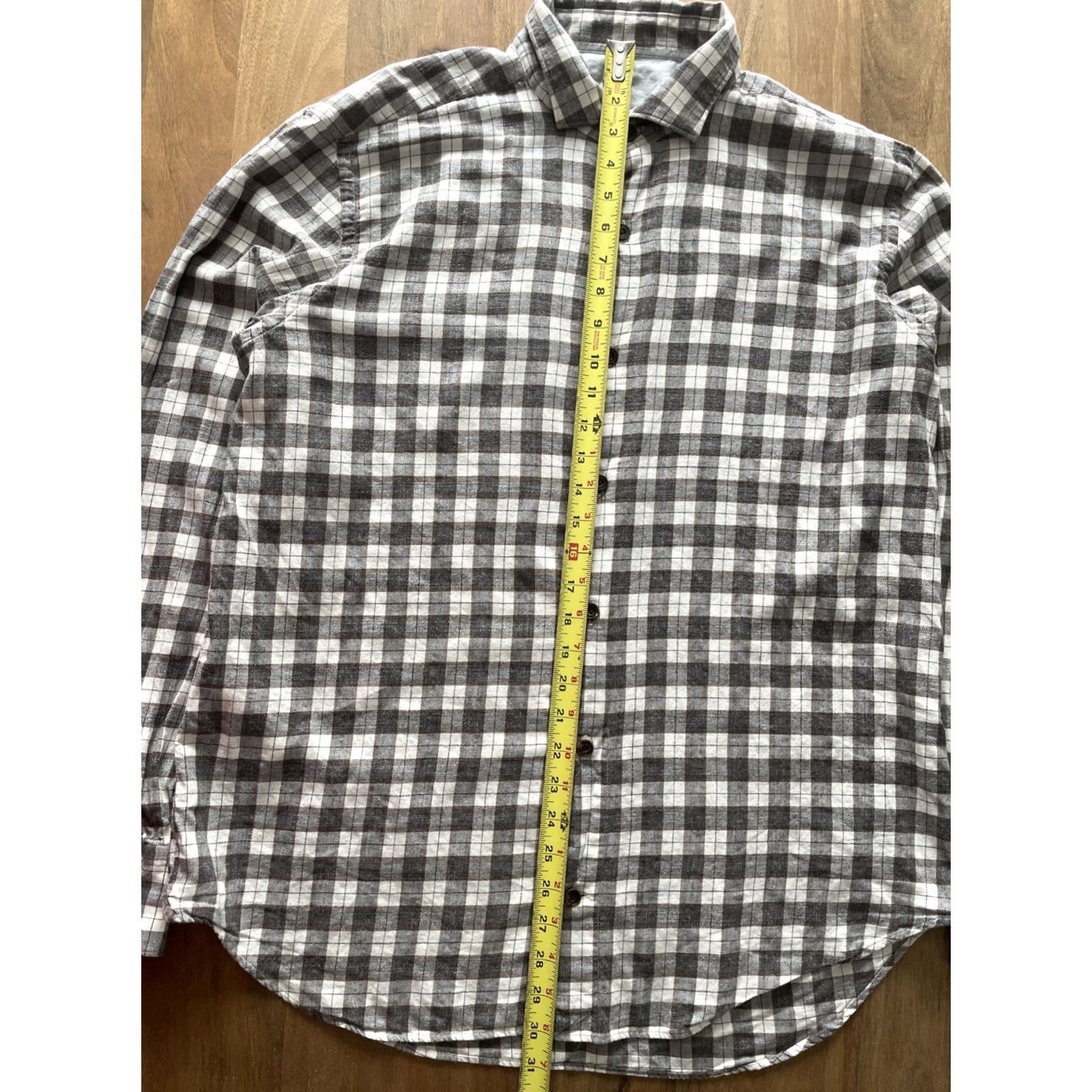Eleventy VINTAGE Eleventy Platinum Flannel Shirt Men XL Gingham Plaid Checkered 100% Cotton Italy Size US XL / EU 56 / 4 - 7 Thumbnail