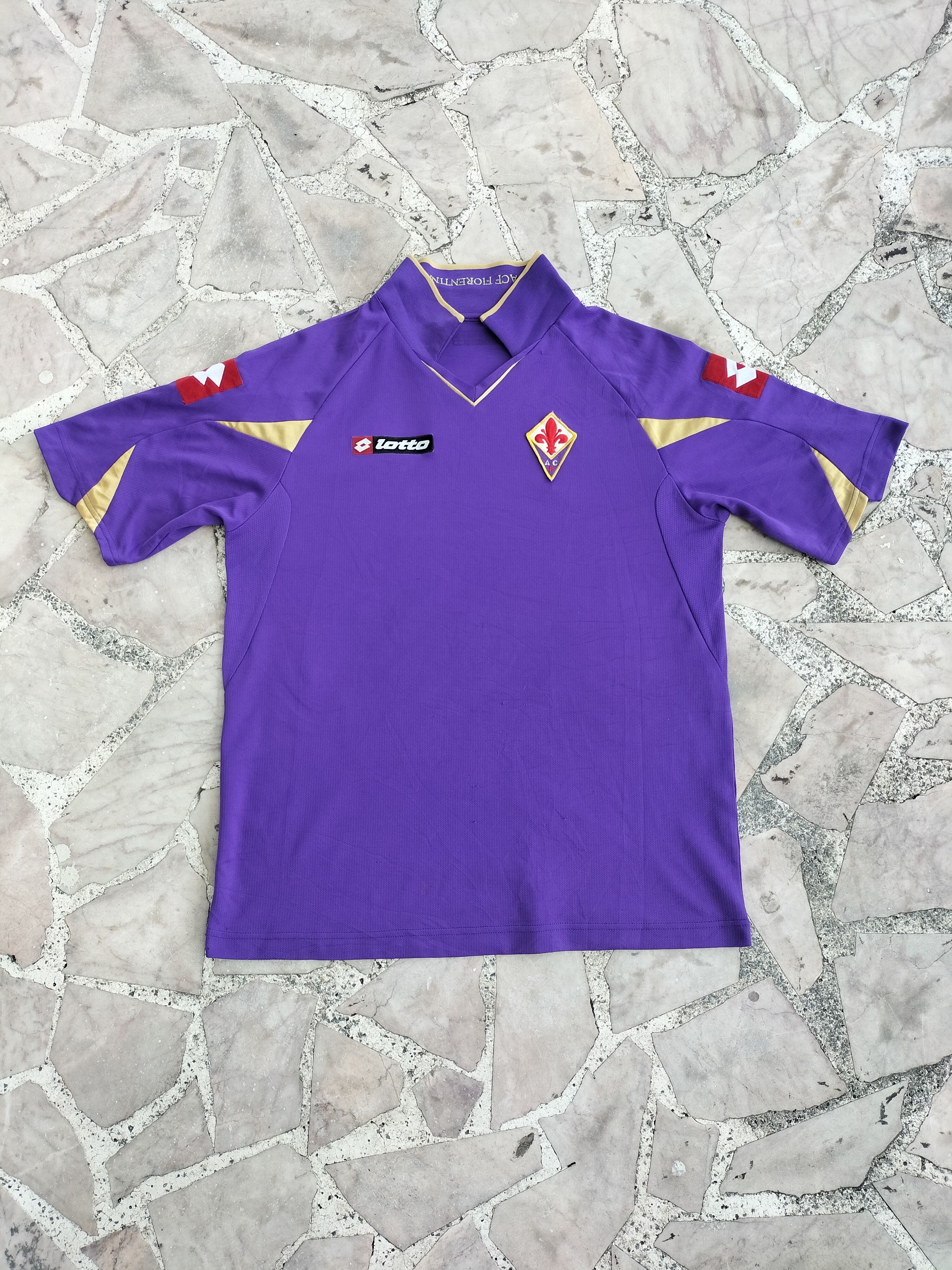 Lotto Sport ACF Fiorentina Juventus Collar Embroidered Jersey Size US M / EU 48-50 / 2 - 1 Thumbnail