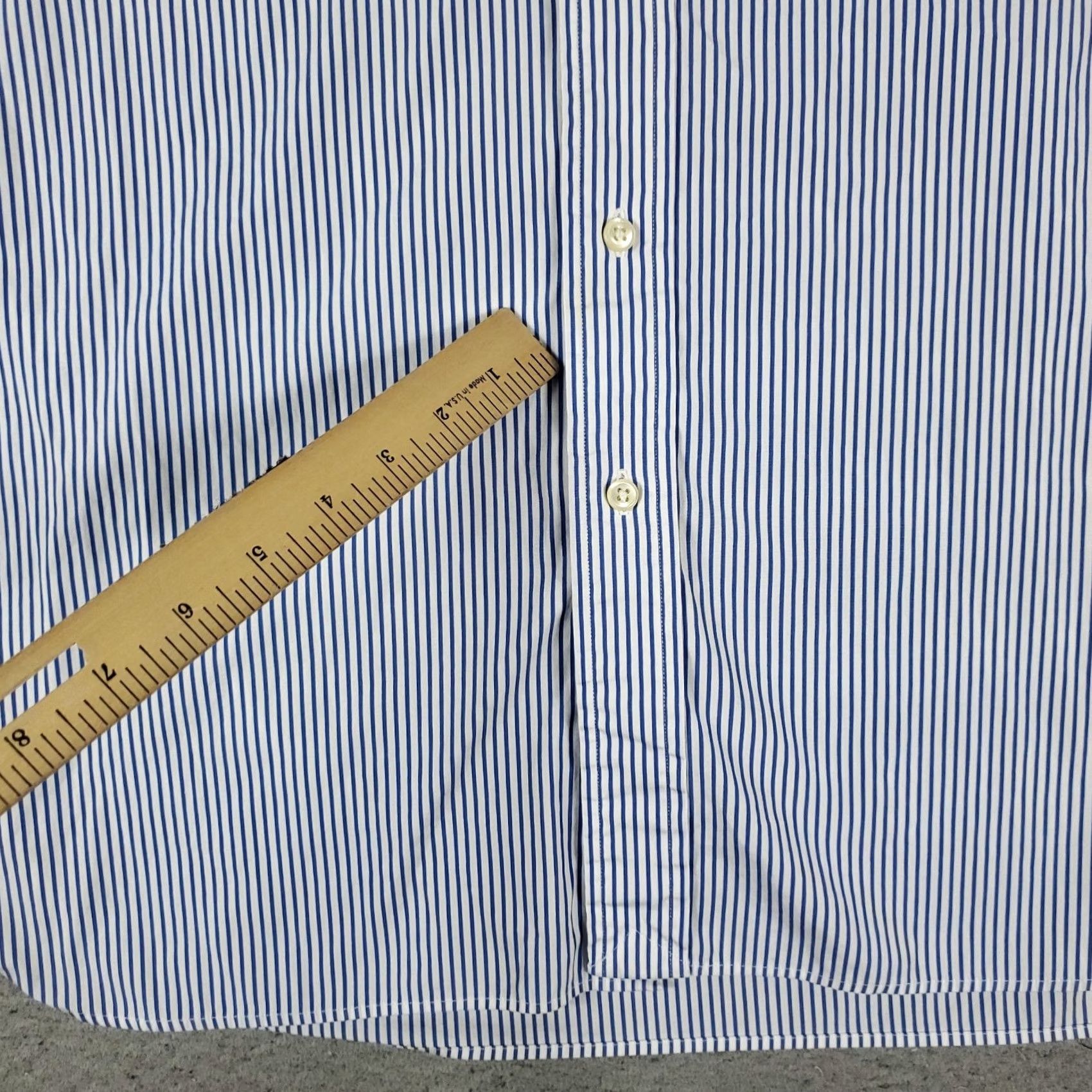 Ralph Lauren Ralph Lauren Shirt Mens 16.5 Blue Striped French Cuff Button Up Long Sleeve Shirt Size US XL / EU 56 / 4 - 3 Thumbnail