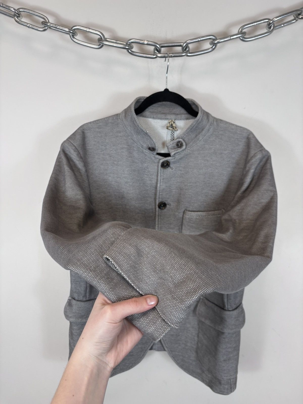 Other Luis Trenker Men’s Grey Stand Up Collar Jacket Coat Size US L / EU 52-54 / 3 - 9 Thumbnail