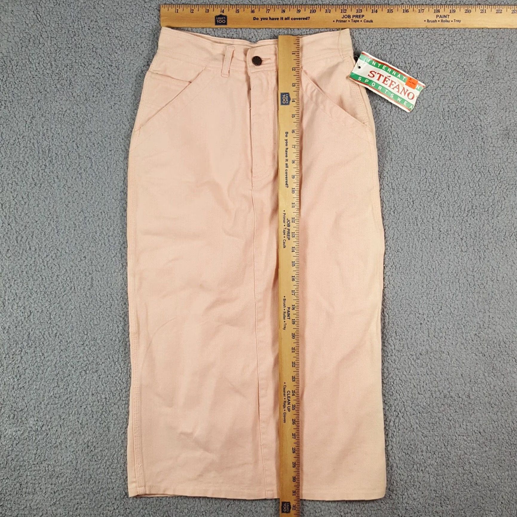Vintage VINTAGE Stefano Pink Faded Denim Midi Skirt Women's Size 7 Straight Pencil 90s Y2K Size 28" / US 6 / IT 42 - 6 Thumbnail