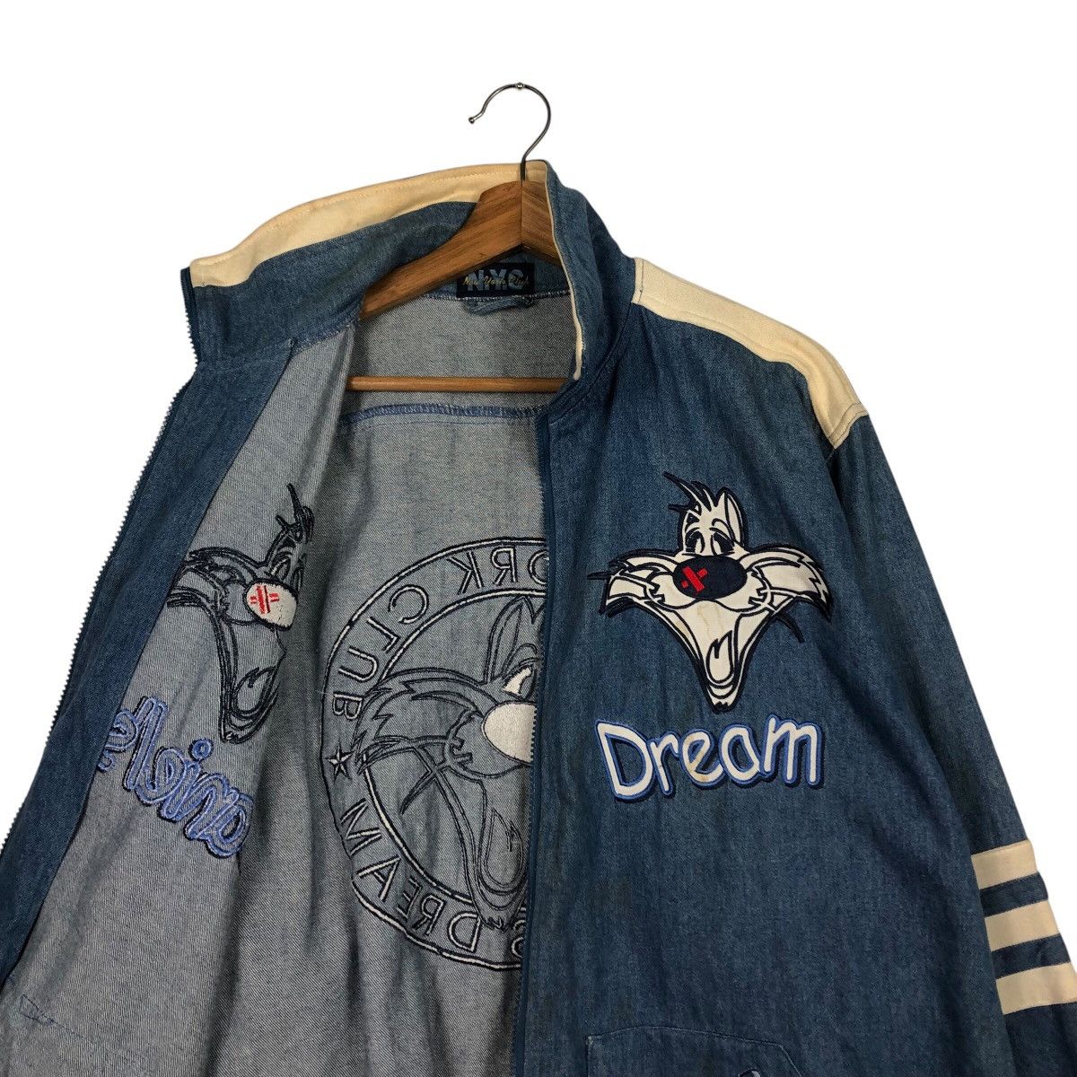 Cartoon Network 📌Vintage Zipper Denim Jacket New York Club Cartoon Big Logo Size US M / EU 48-50 / 2 - 13 Thumbnail
