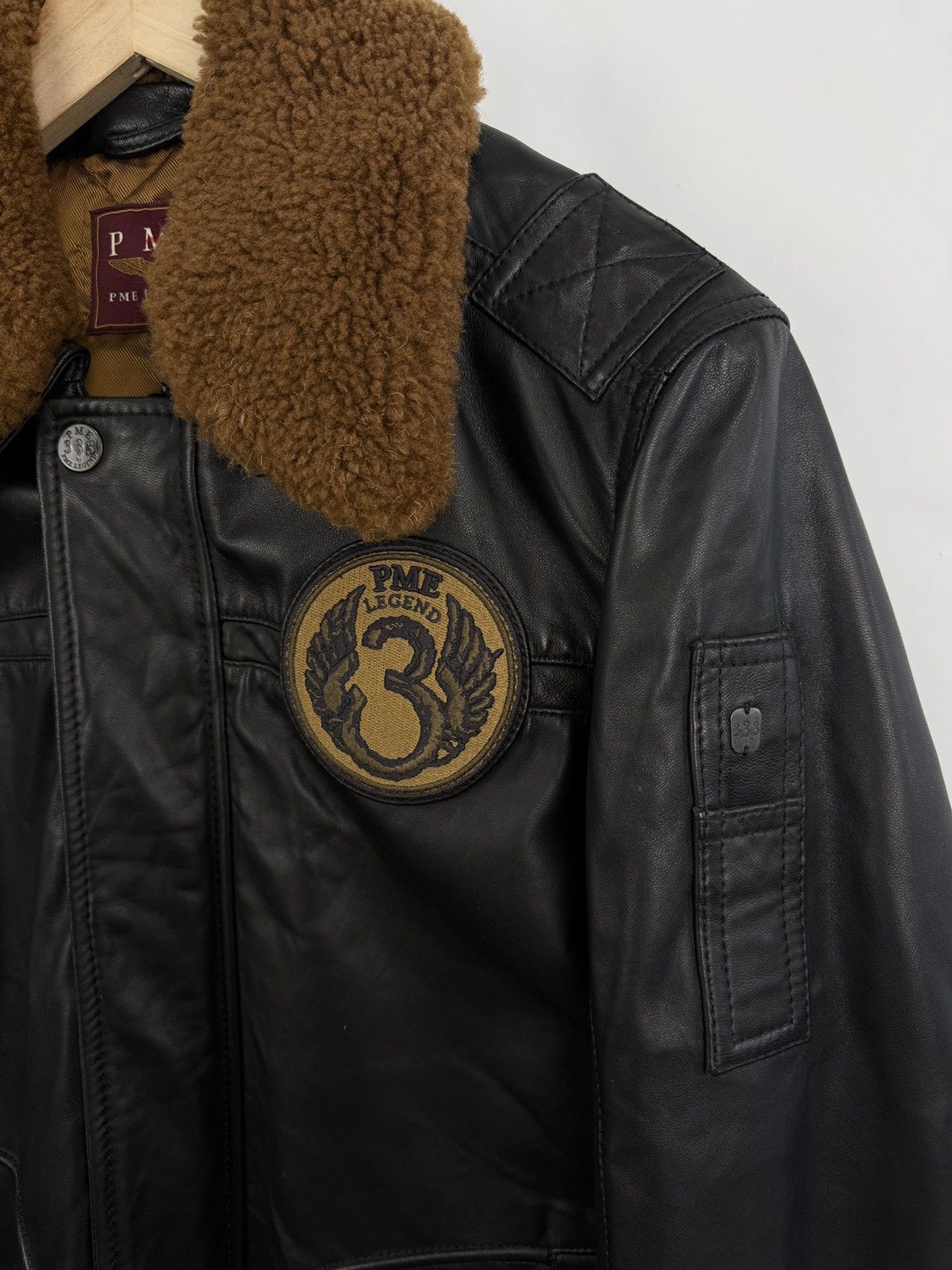 Genuine Leather 🇺🇸 PME Legend A-28 Hudson Lockheed Sheep Leather Bomber Jacke Size US S / EU 44-46 / 1 - 6 Thumbnail