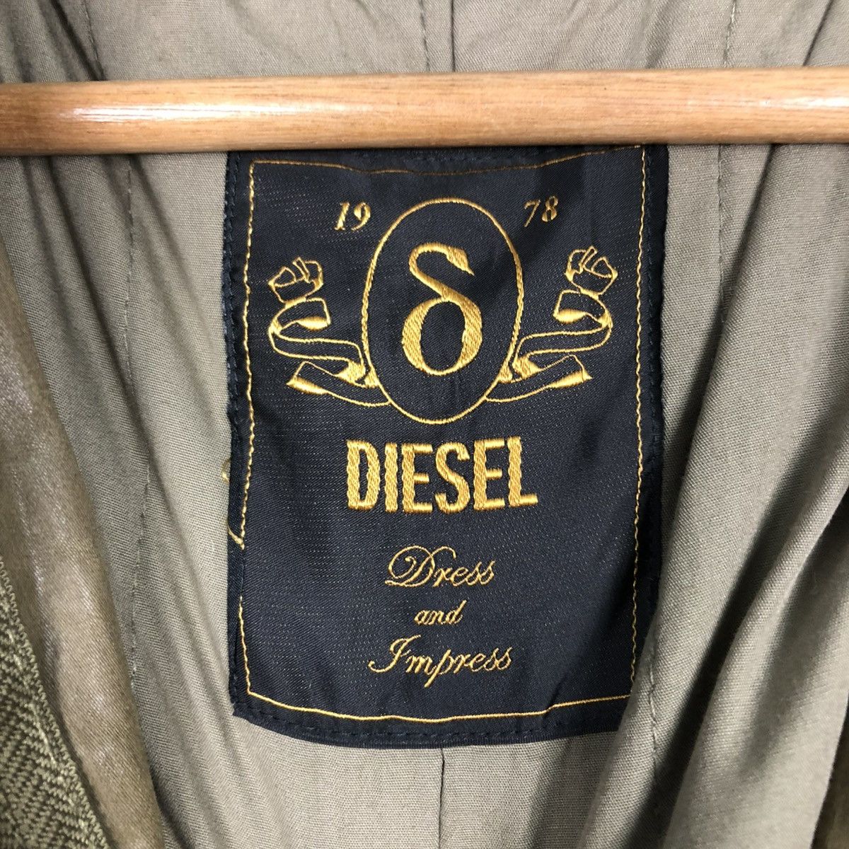 Diesel × Diesel Black Gold 🔥VINTAGE PARKA JACKET WAX DIESEL HOODIE MINK FUR Size S / US 4 / IT 40 - 20 Thumbnail