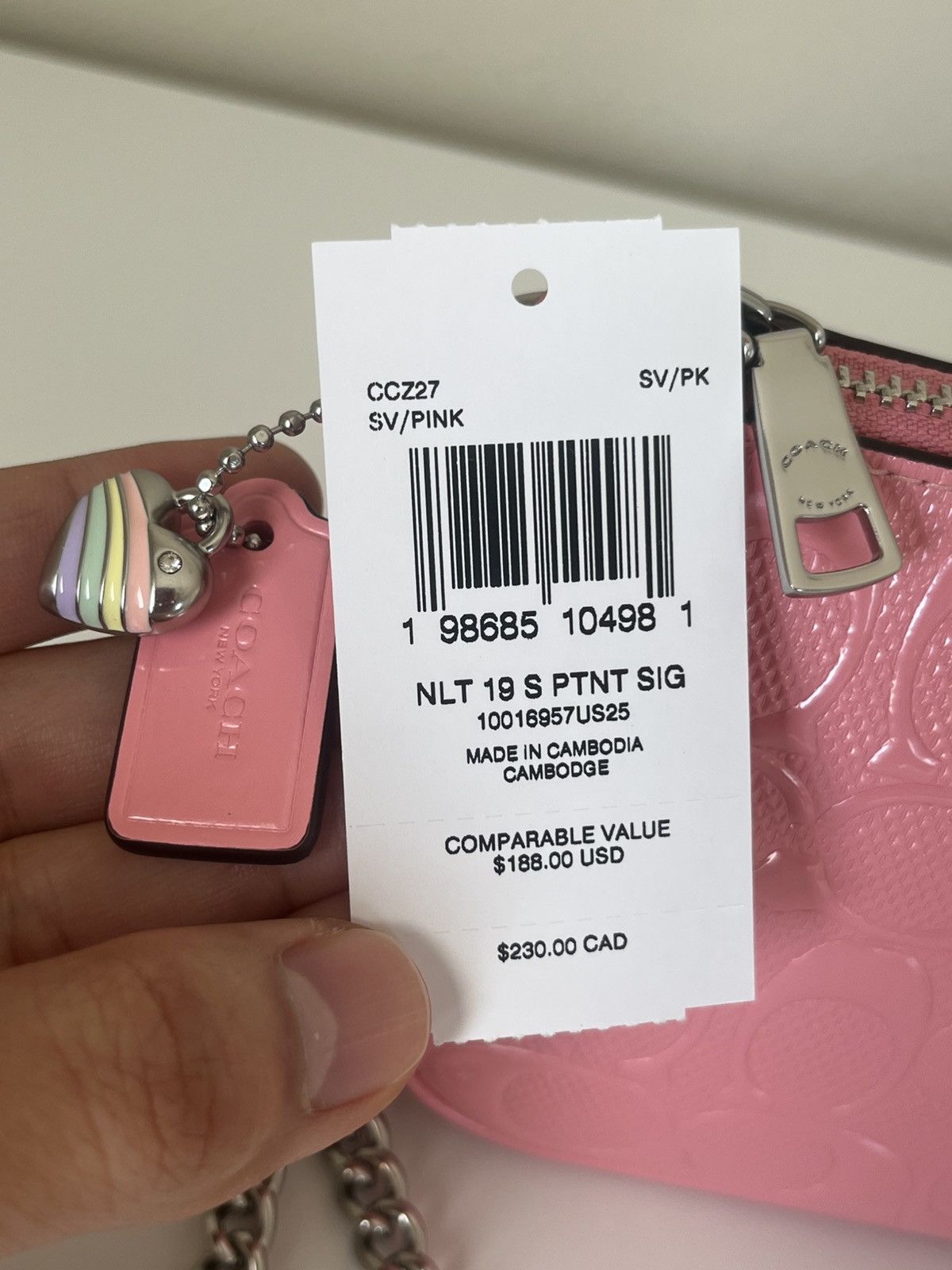 Coach Coach Nolita 19 In Signature Leather With Heart Charm Size ONE SIZE - 3 Thumbnail