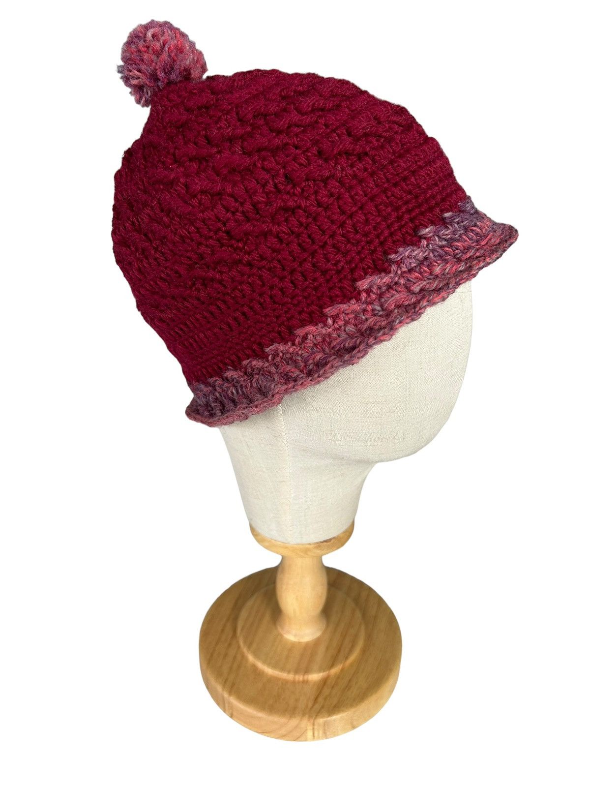 Japanese Brand Handmade Crochet Knitted Beanie Hats Size ONE SIZE - 2 Thumbnail