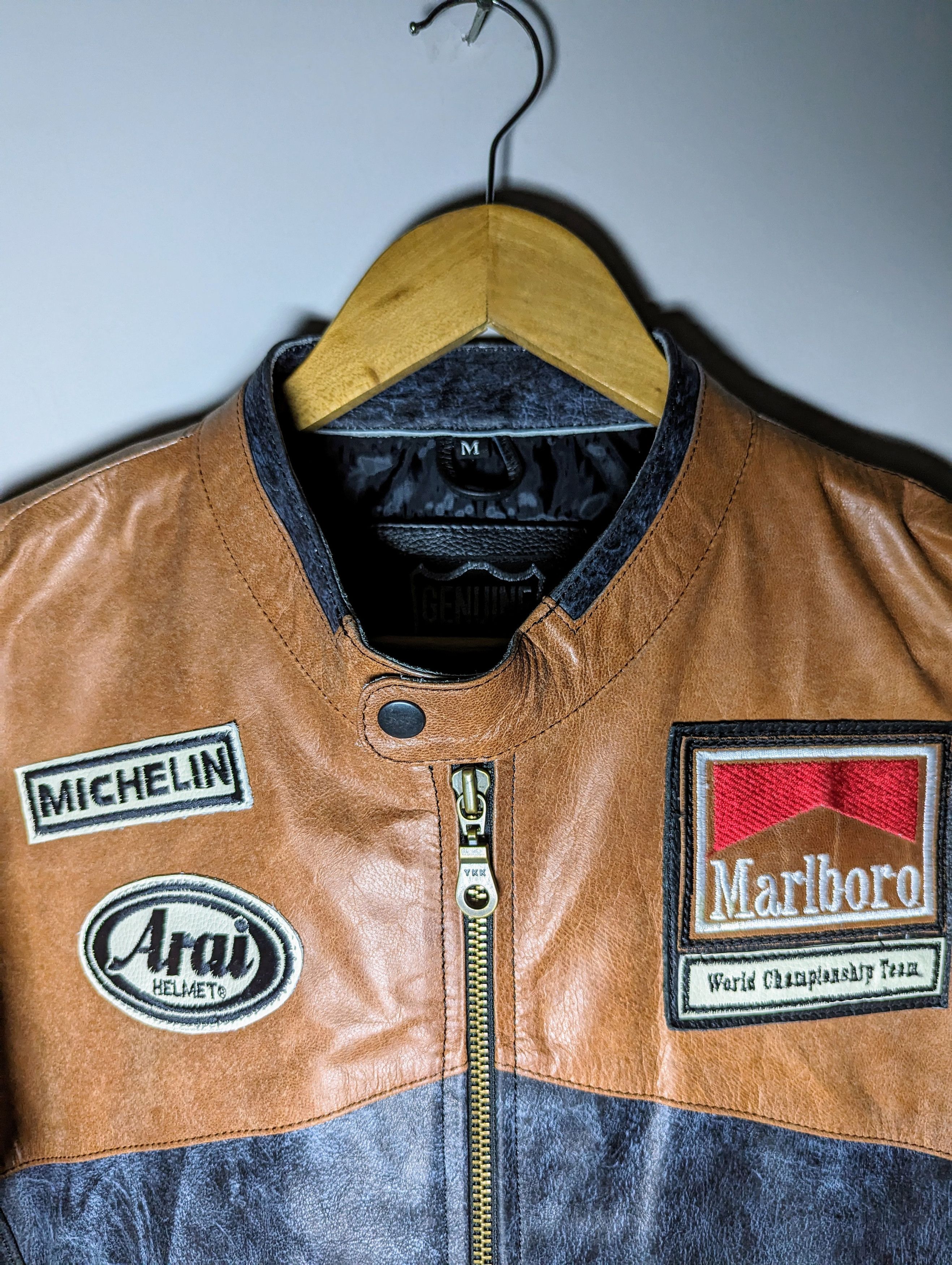 Vintage 🔥 RARE MARLBORO 🔥 LEATHER JACKET VINTAGE STREETWEAR Size US XXL / EU 58 / 5 - 7 Thumbnail