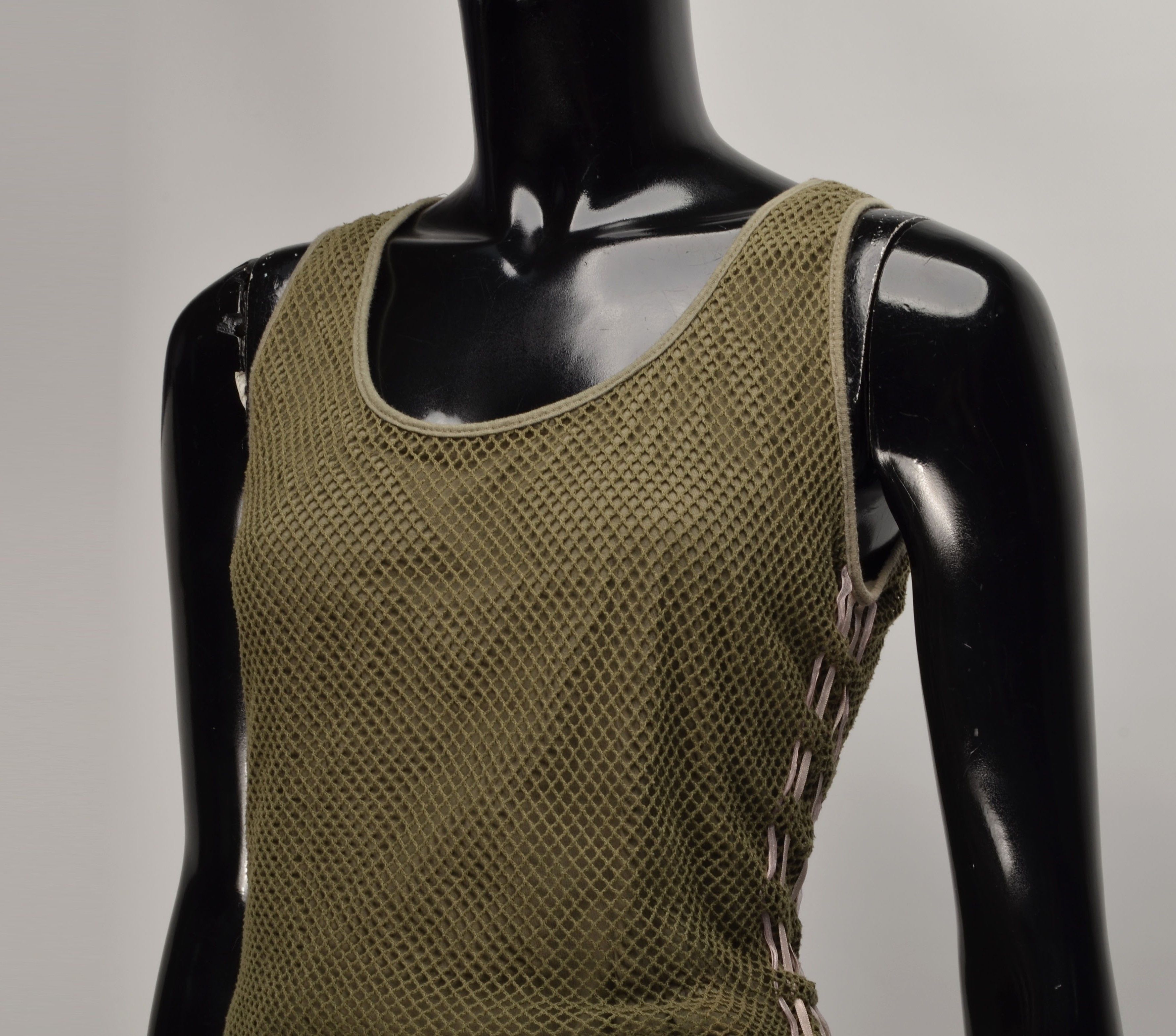 Jasper Conran Vintage Jasper Conran Y2K Grunge Double Layer Fishnet Top Size M / US 6-8 / IT 42-44 - 2 Thumbnail