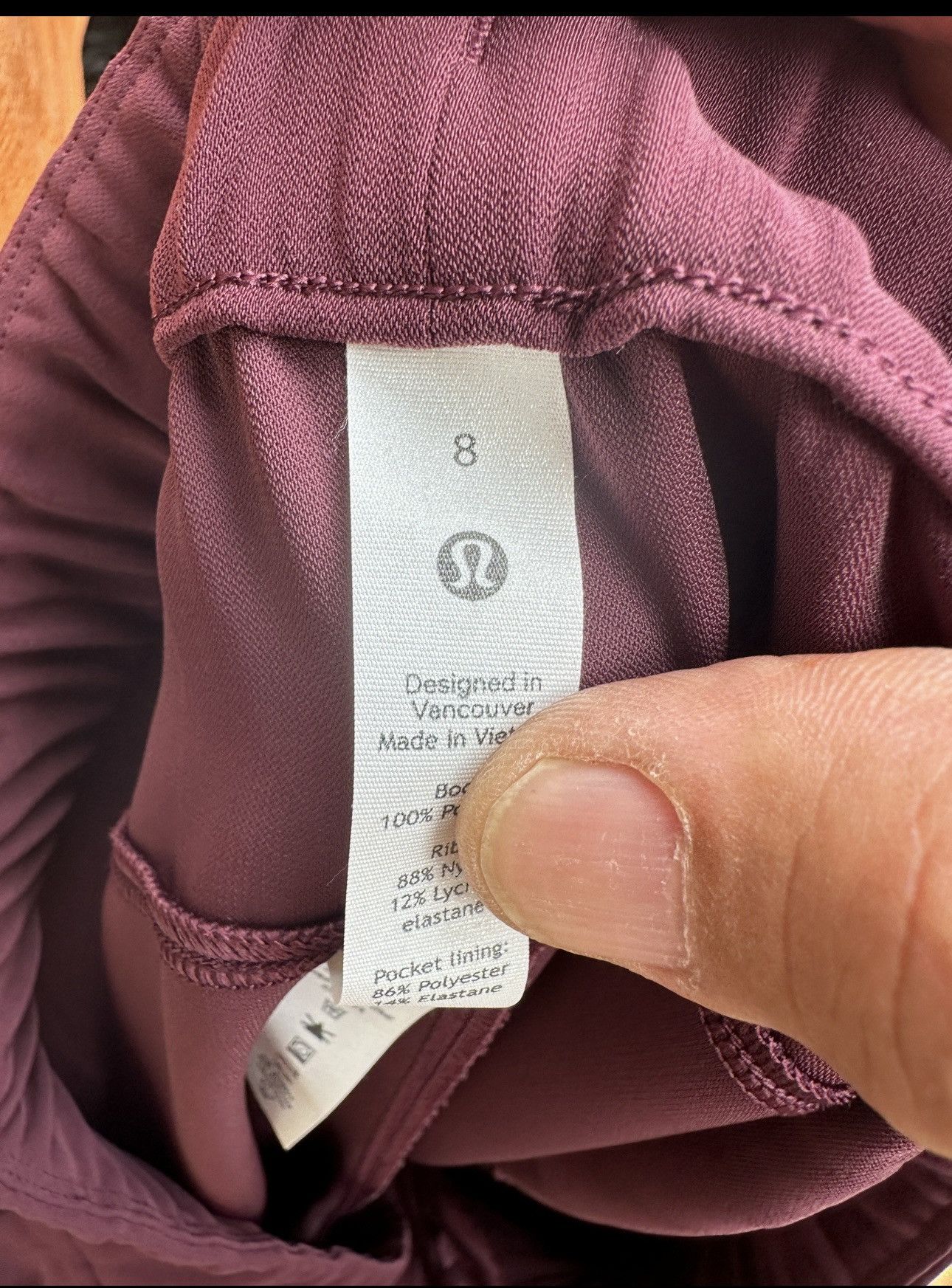 Lululemon PreOwned Lululemon Maroon Jogger Women's 8 Size 30" / US 8 / IT 44 - 6 Thumbnail